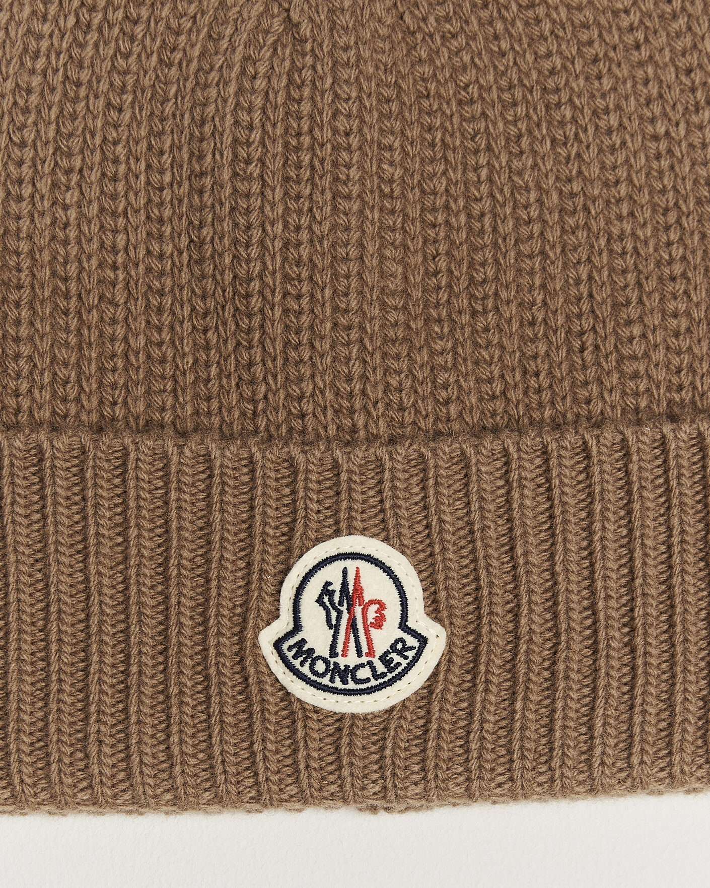 Herre | Luer | Moncler | Rib Wool Beanie Brown