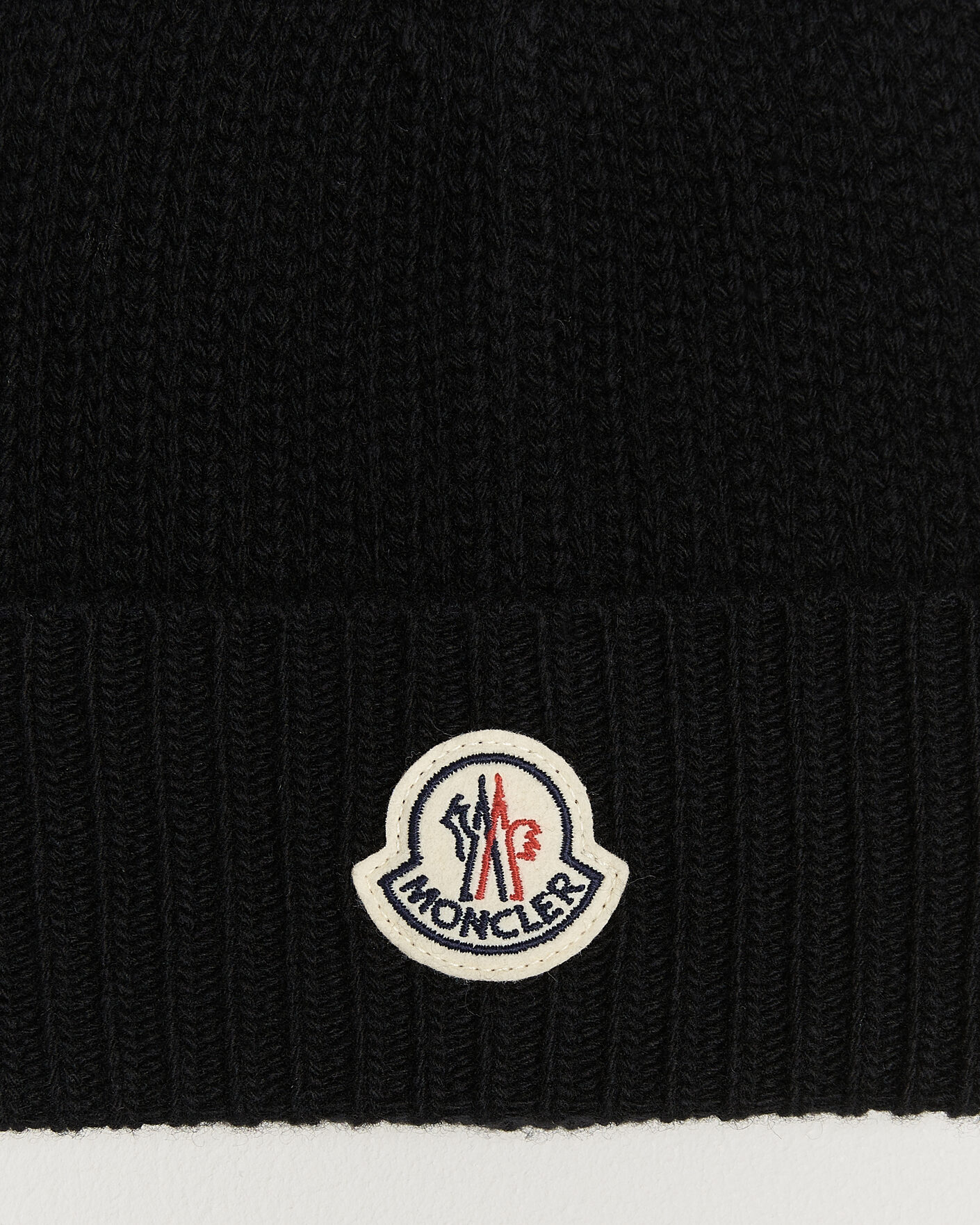Herre | Luer | Moncler | Rib Wool Beanie Black