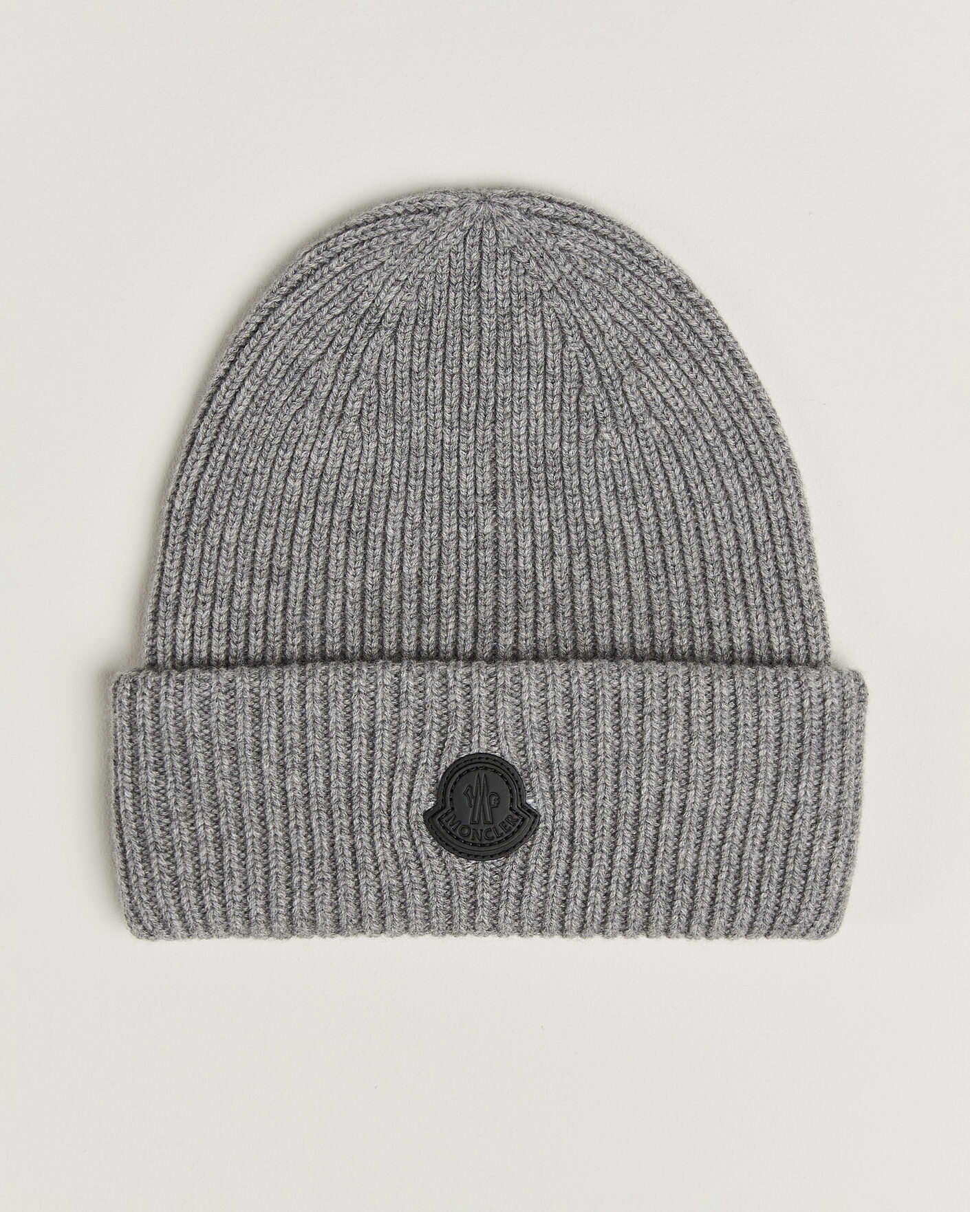Herre | Luer | Moncler | Rib Cashmere Beanie Grey