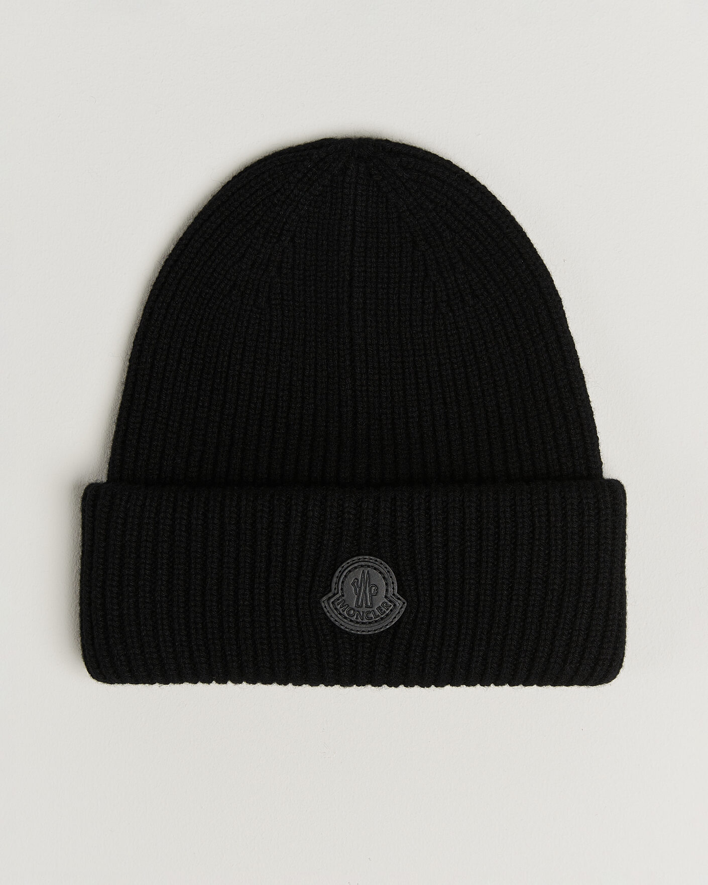 Herre | Luer | Moncler | Rib Cashmere Beanie Black