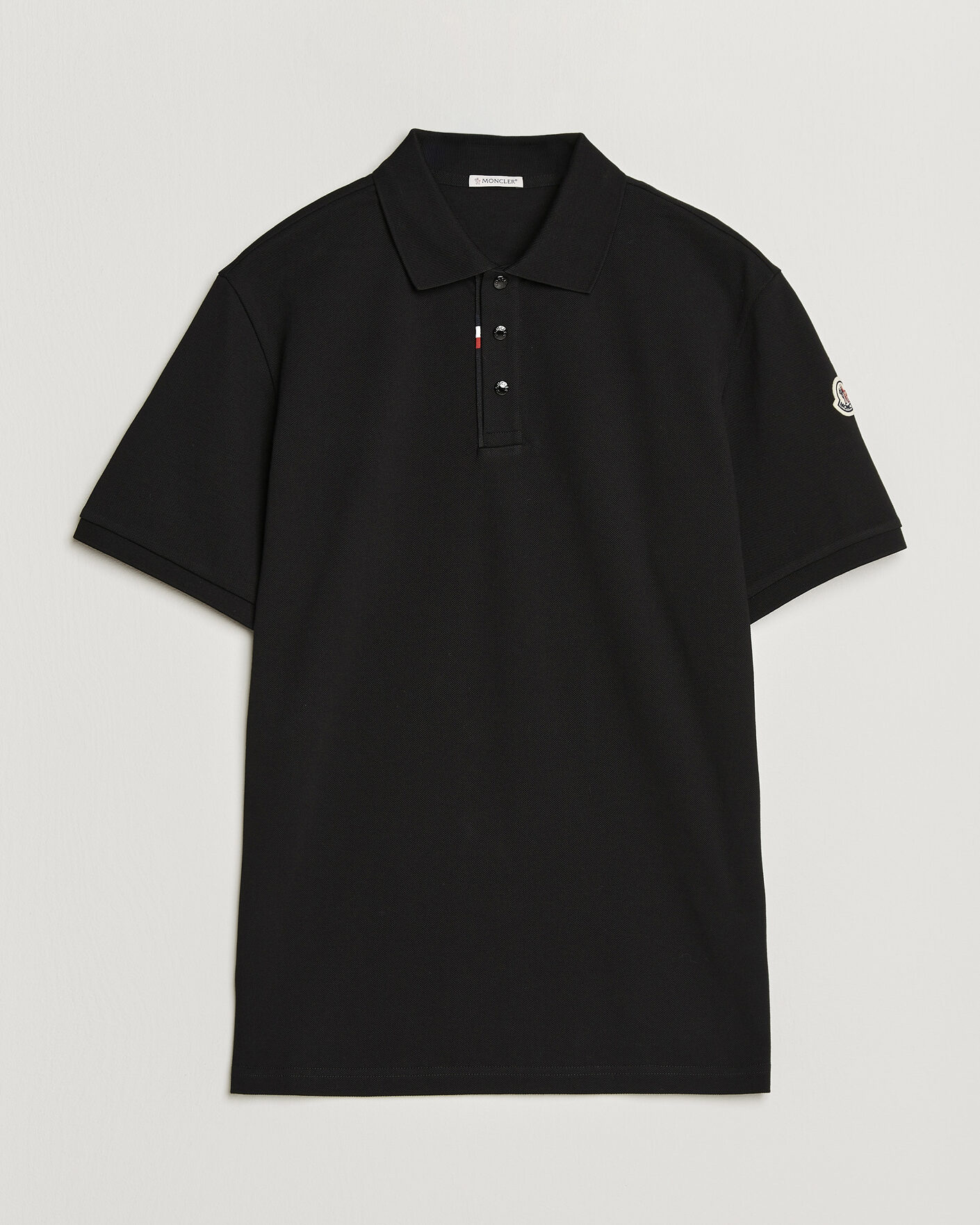 Herre | Pikéer | Moncler | Short Sleeve Polo Black