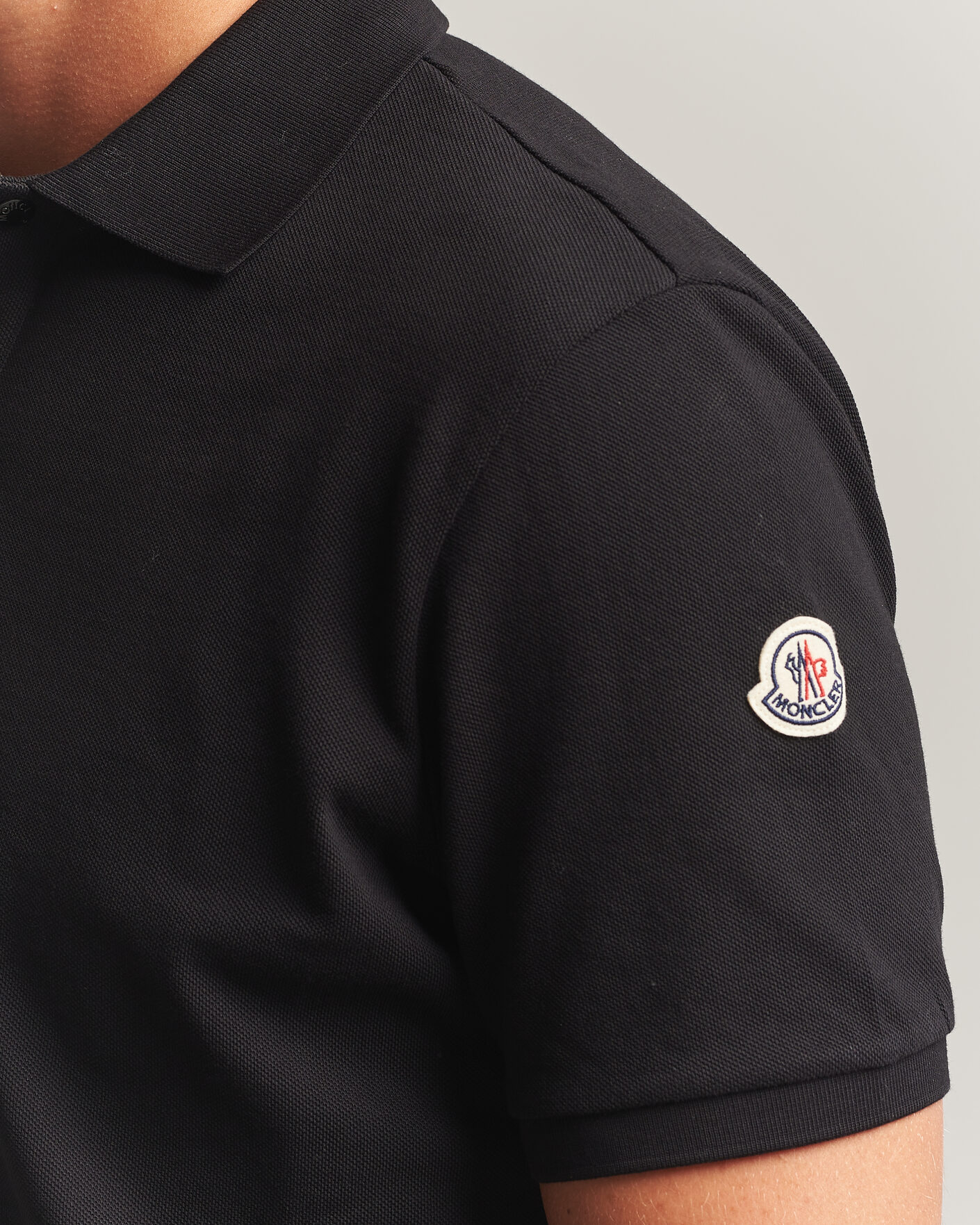 Herre | Pikéer | Moncler | Short Sleeve Polo Black
