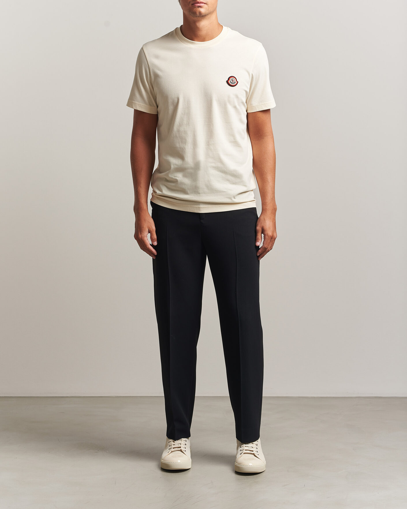 Herre | T-Shirts | Moncler | Logo T-Shirt Off White