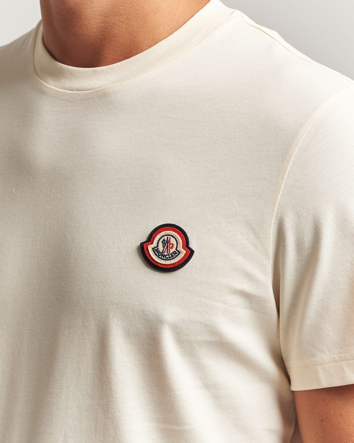 Herre | T-Shirts | Moncler | Logo T-Shirt Off White