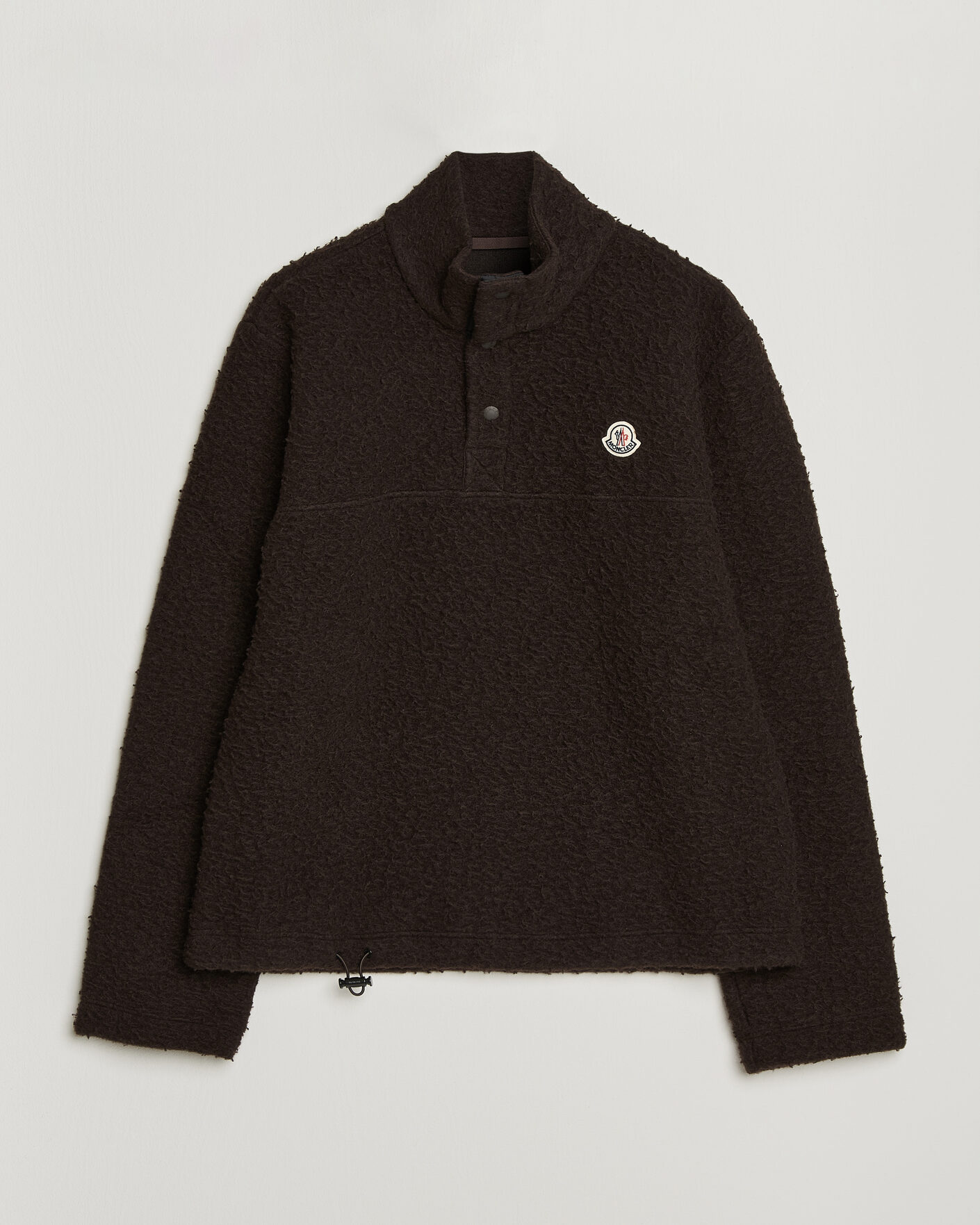 Herre | Gensere | Moncler | Half Zip Fleece Sweater Dark Brown