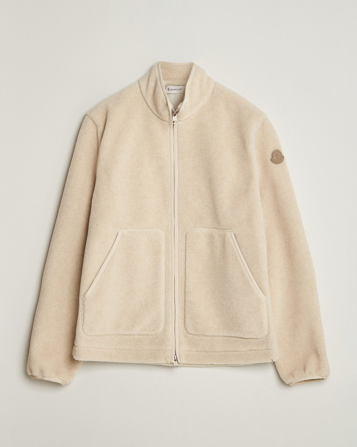 Herre | Gensere | Moncler | Full Zip Fleece  Cream