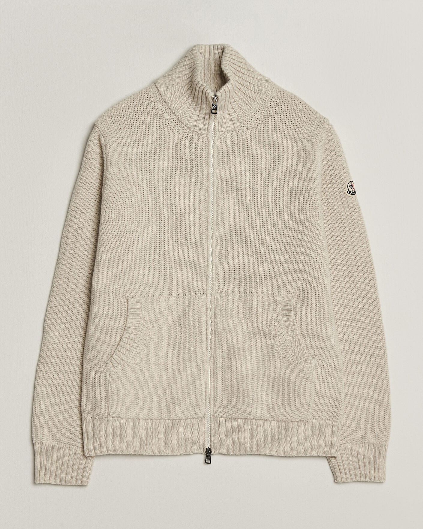 Herre | Gensere | Moncler | Full Zip Cardigan Light Beige
