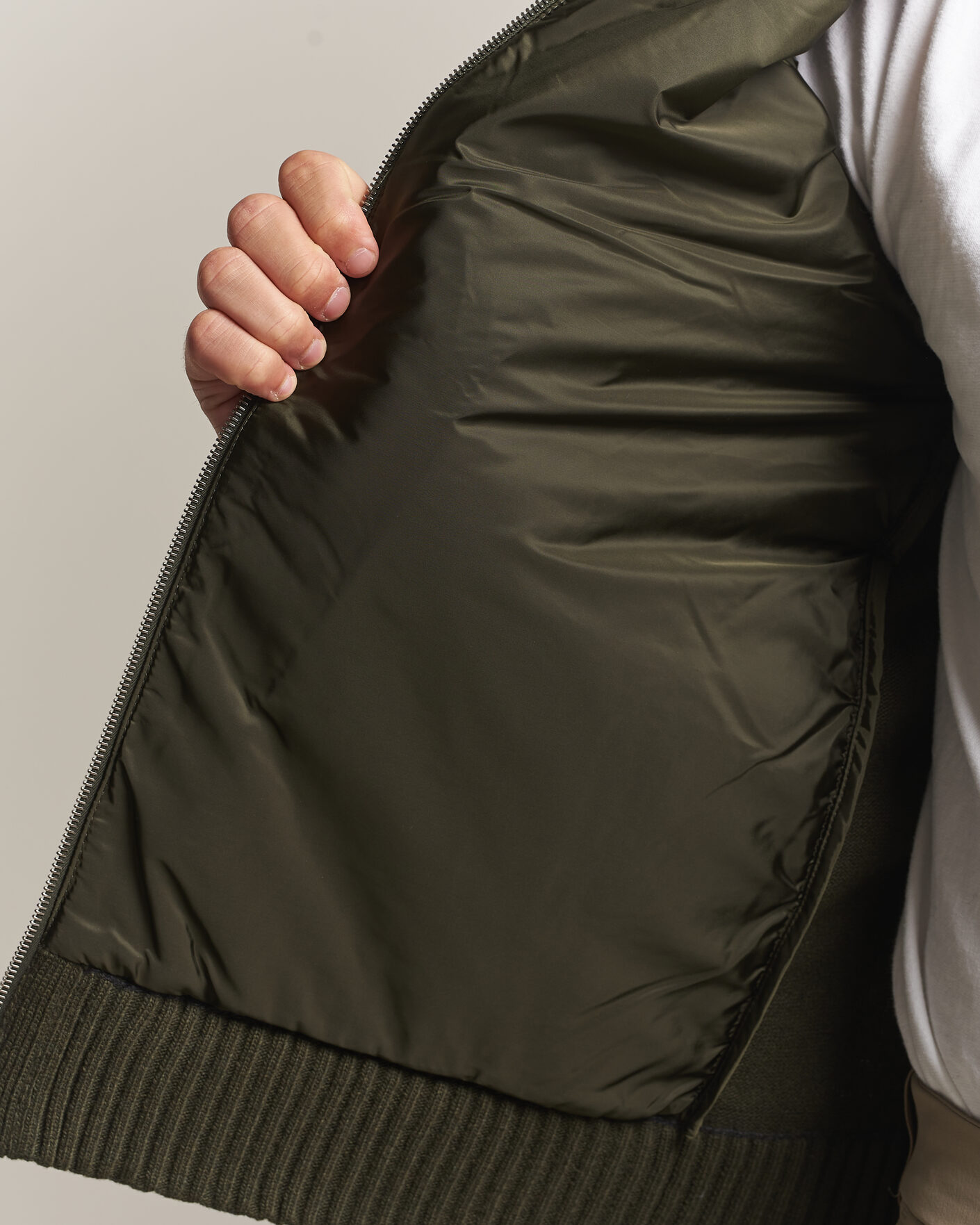 Herre | Jakker | Moncler | Quilted Hybrid Jacket Dark Green