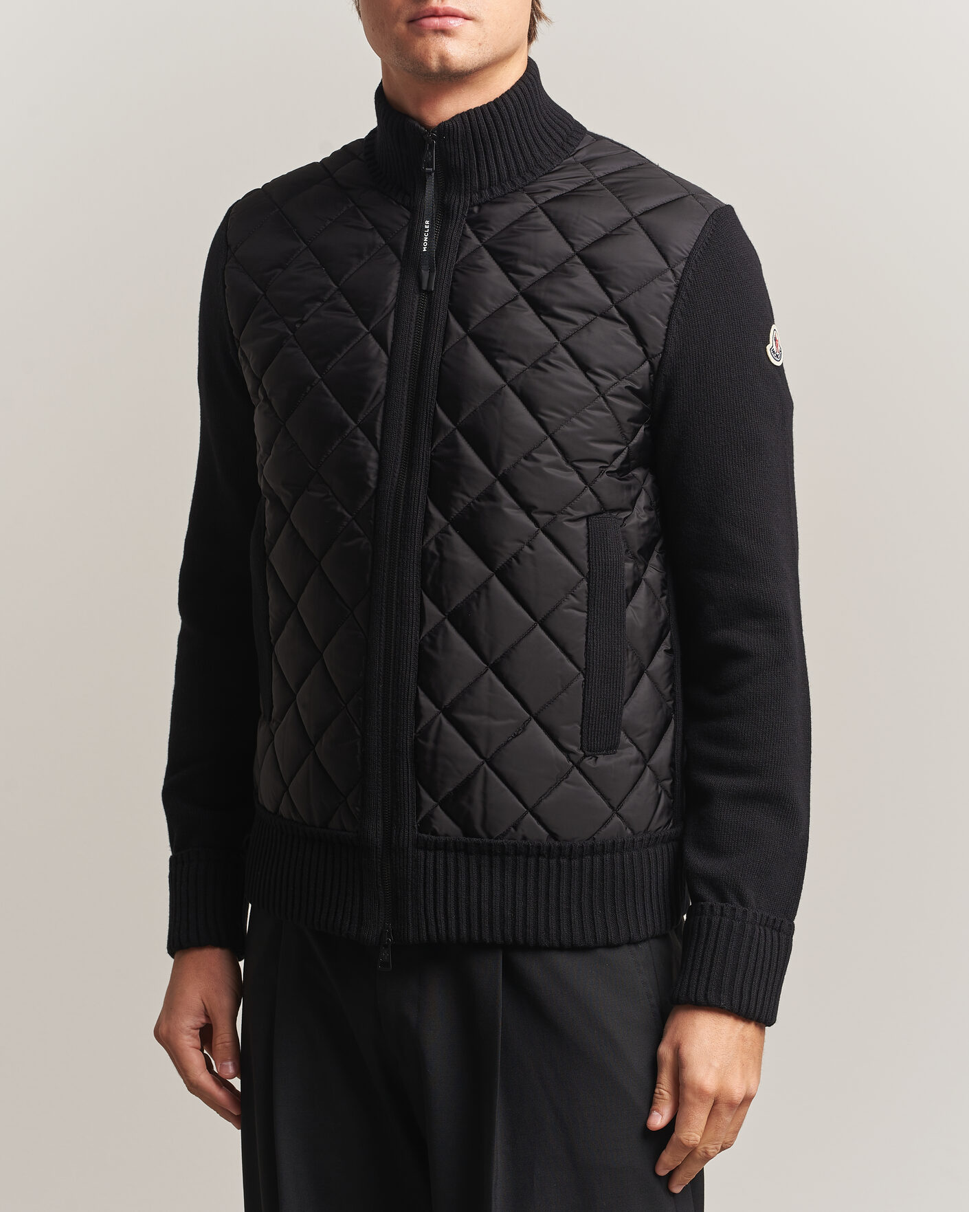 Herre | Jakker | Moncler | Quilted Hybrid Jacket Black