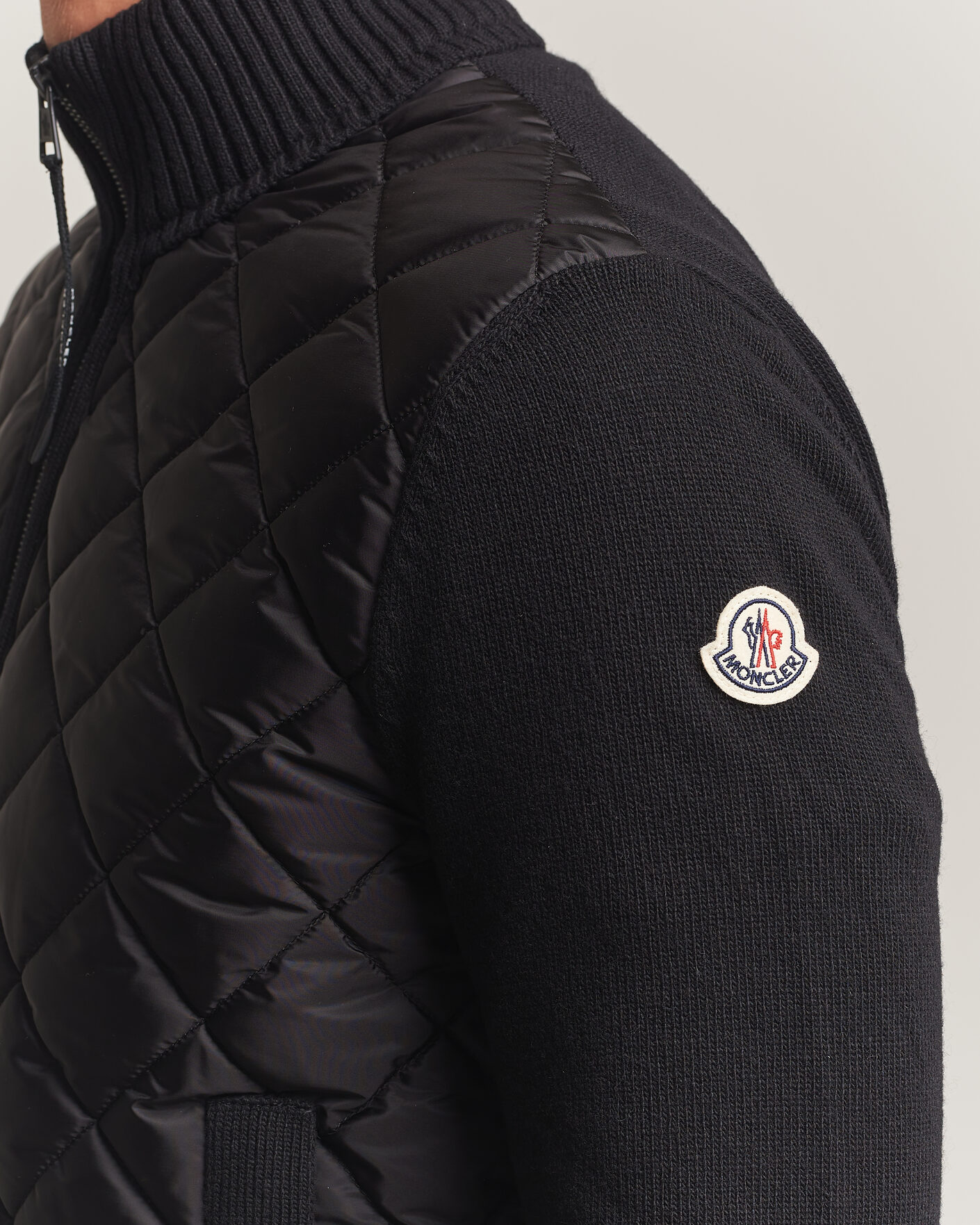 Herre | Jakker | Moncler | Quilted Hybrid Jacket Black