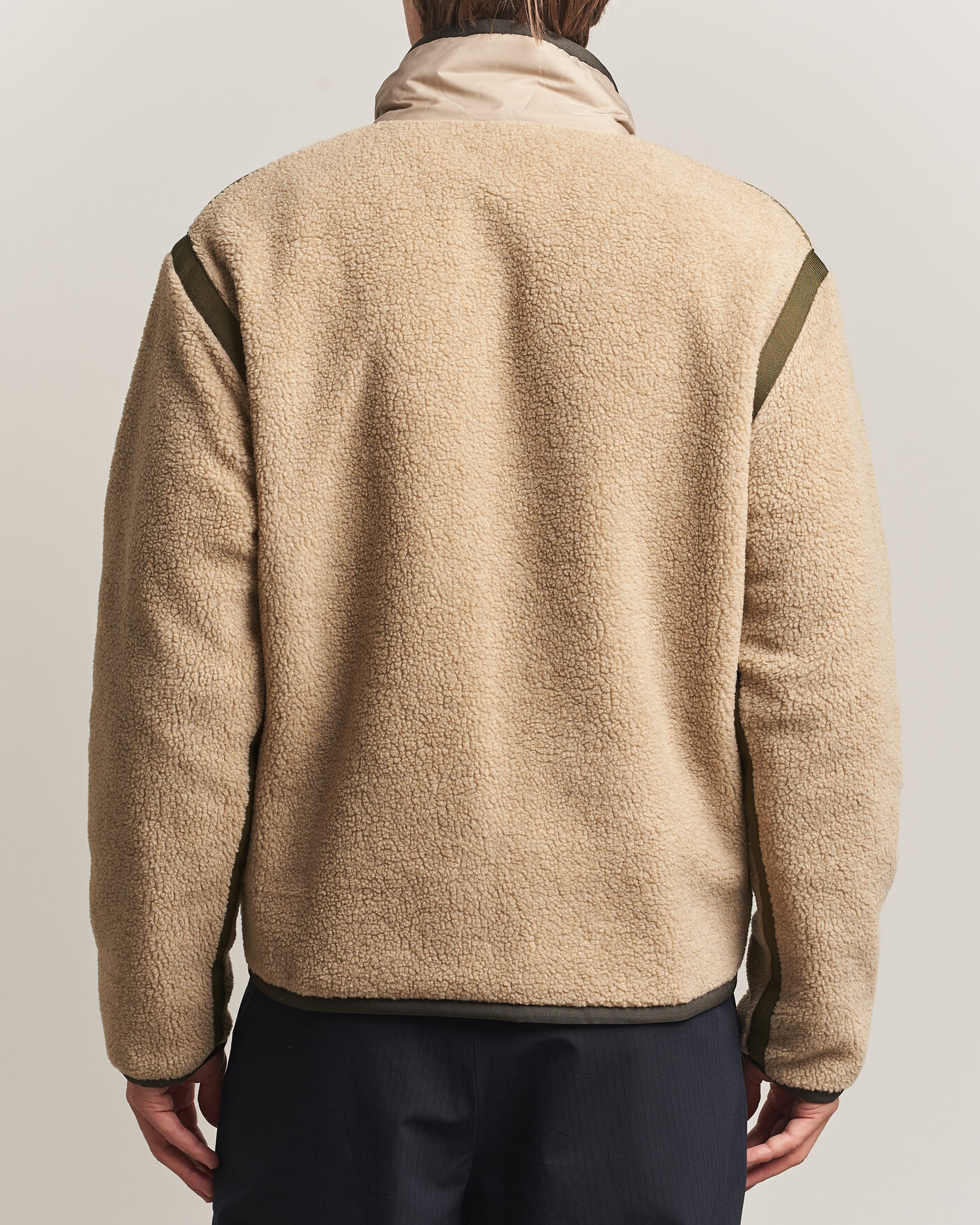 Herre | Gensere | Moncler Grenoble | Sherpa Zip Cardigan Beige/Green