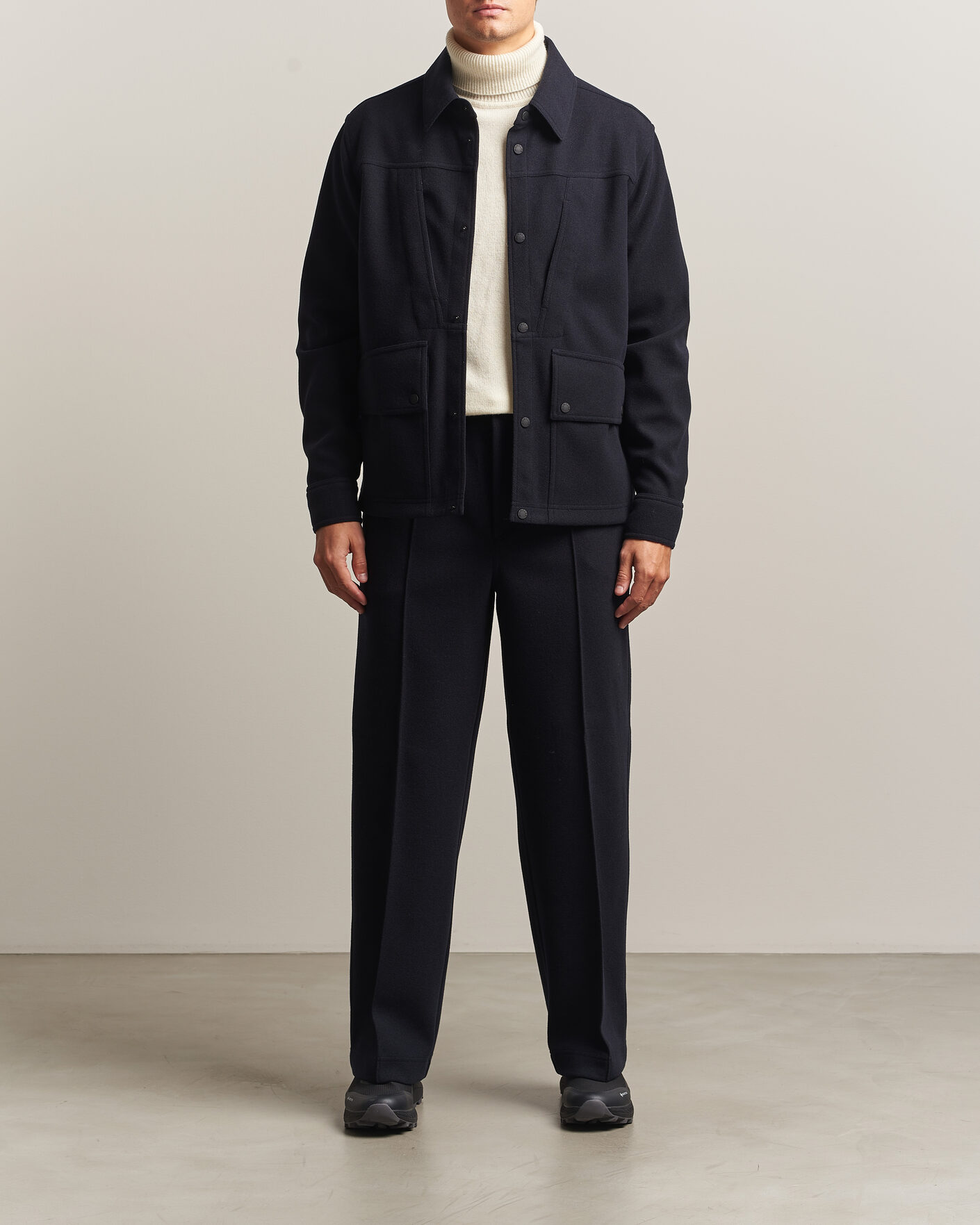 Herre | Jakker | Moncler Grenoble | Brushed Shirt Jacket Navy