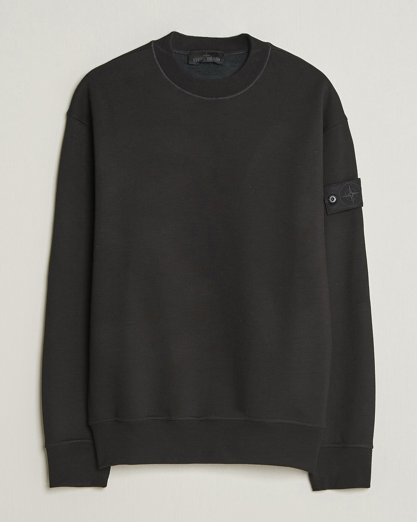 Herre | Gensere | Stone Island | Ghost Cotton/Wool Fleece Sweatshirt Black