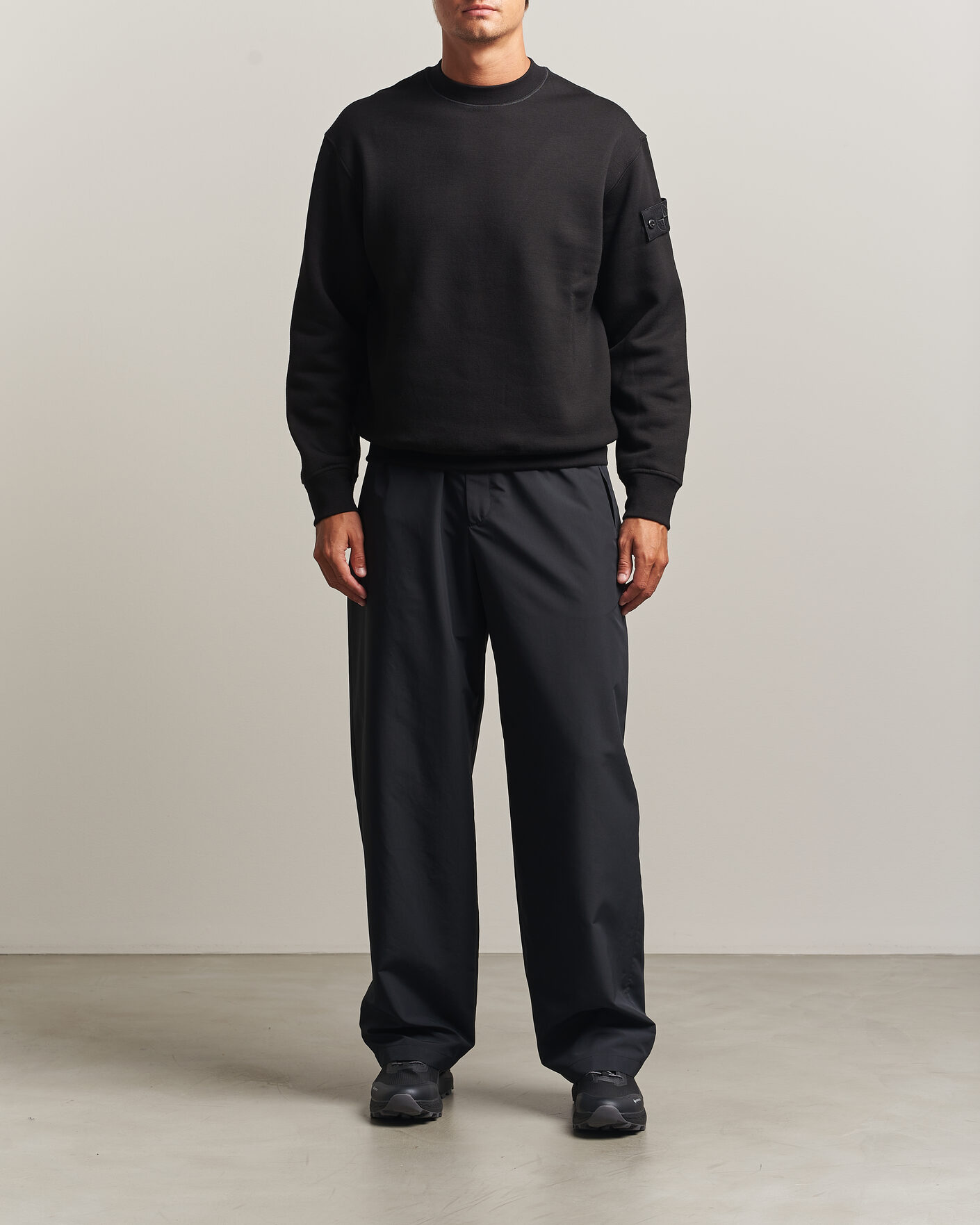 Herre | Gensere | Stone Island | Ghost Cotton/Wool Fleece Sweatshirt Black
