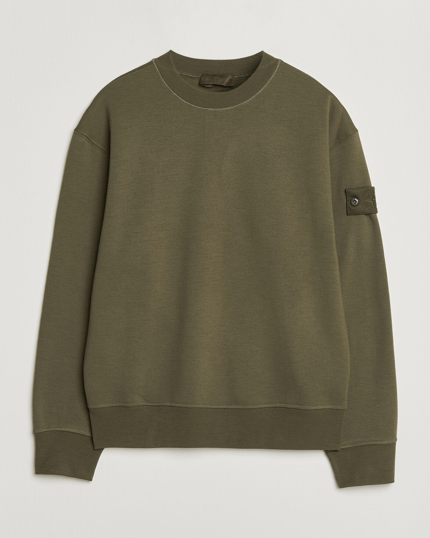 Herre | Gensere | Stone Island | Ghost Cotton/Wool Fleece Sweatshirt Miltary Green