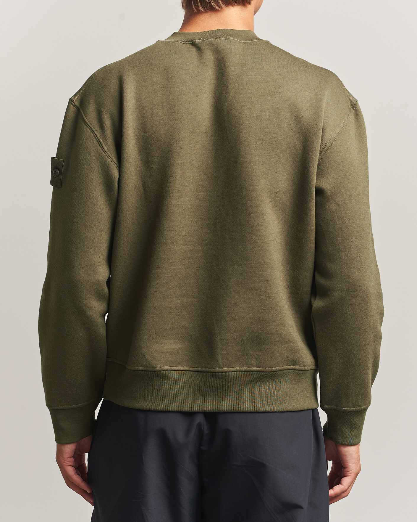 Herre | Gensere | Stone Island | Ghost Cotton/Wool Fleece Sweatshirt Miltary Green