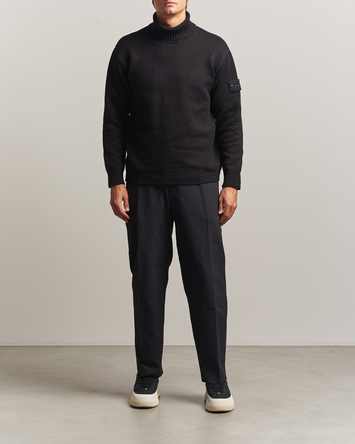 Herre | Gensere | Stone Island | Ghost Plush Stitch Winter Cotton Rollneck Black