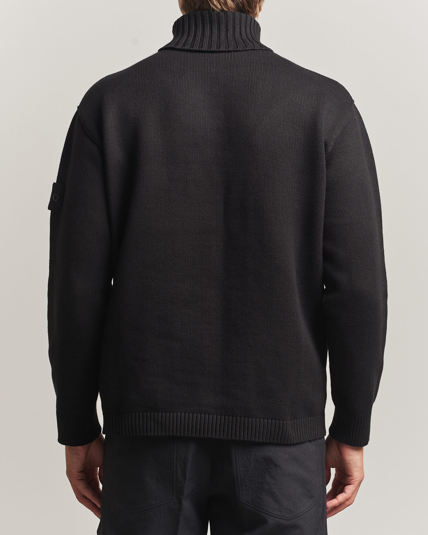 Herre | Gensere | Stone Island | Ghost Plush Stitch Winter Cotton Rollneck Black