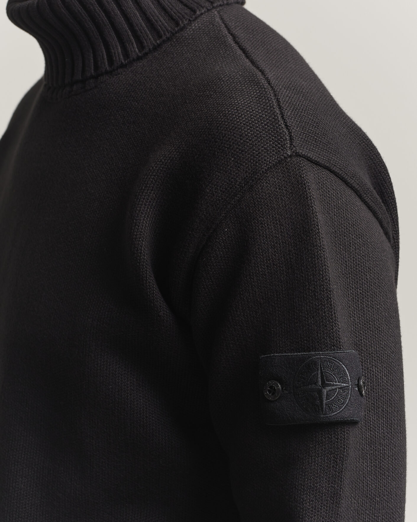 Herre | Gensere | Stone Island | Ghost Plush Stitch Winter Cotton Rollneck Black