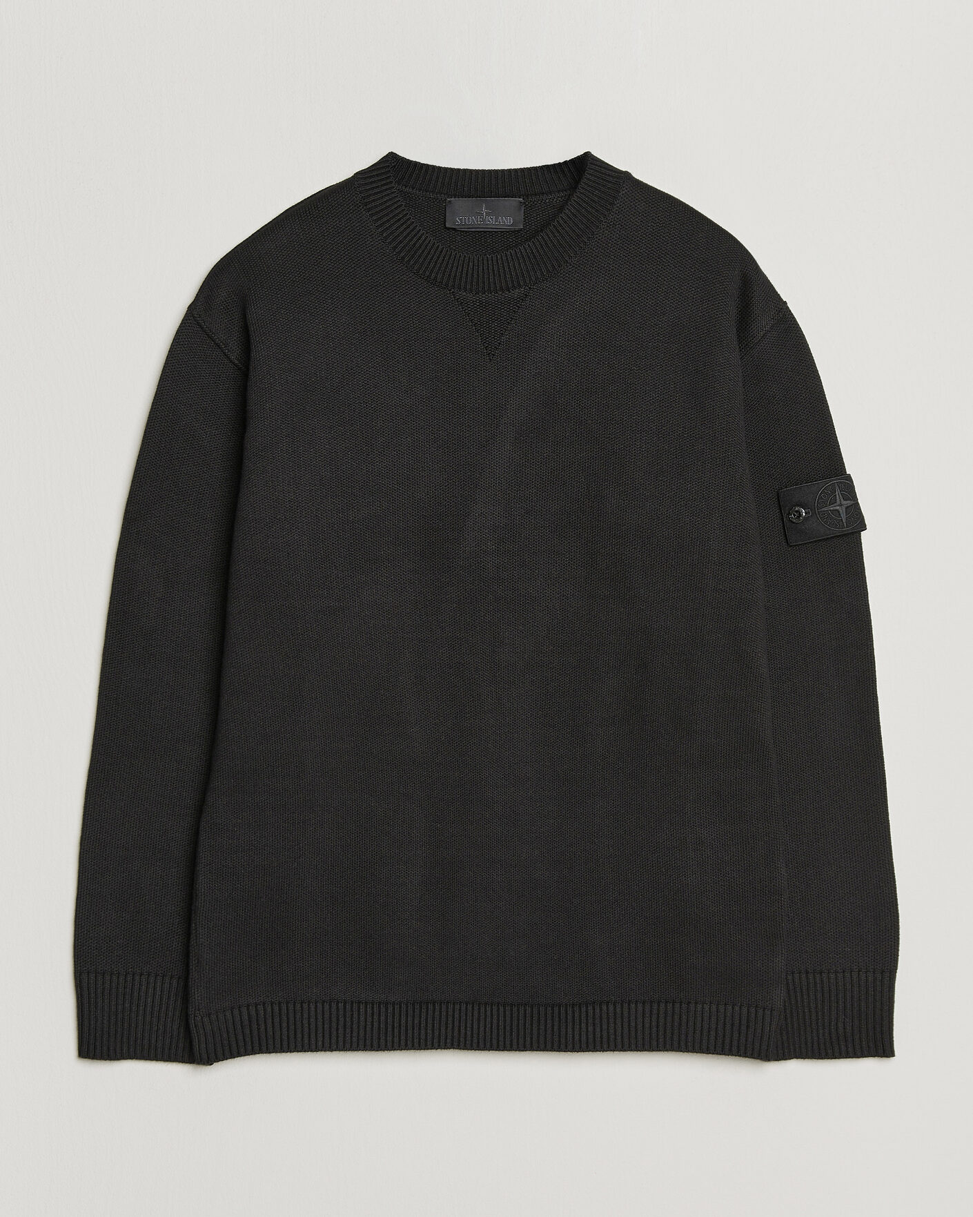 Herre | Gensere | Stone Island | Ghost Plush Stitch Winter Cotton Sweat Black