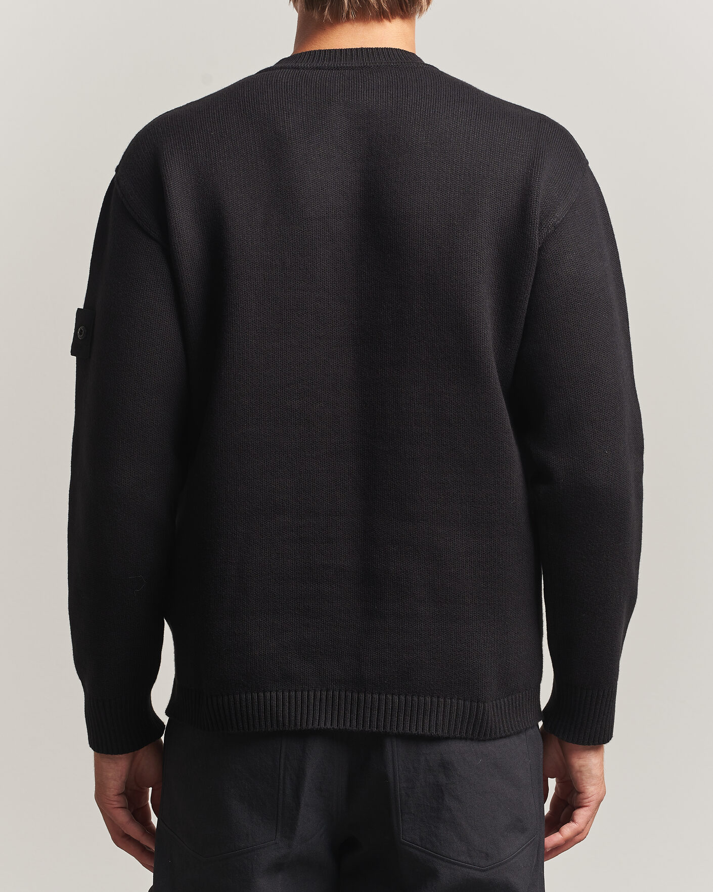 Herre | Gensere | Stone Island | Ghost Plush Stitch Winter Cotton Sweat Black