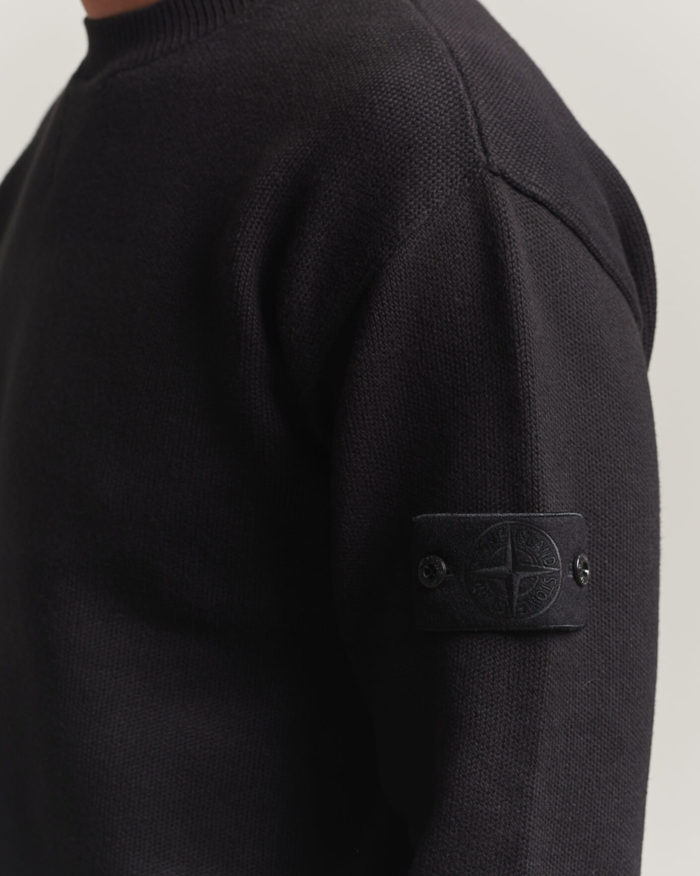 Herre | Gensere | Stone Island | Ghost Plush Stitch Winter Cotton Sweat Black