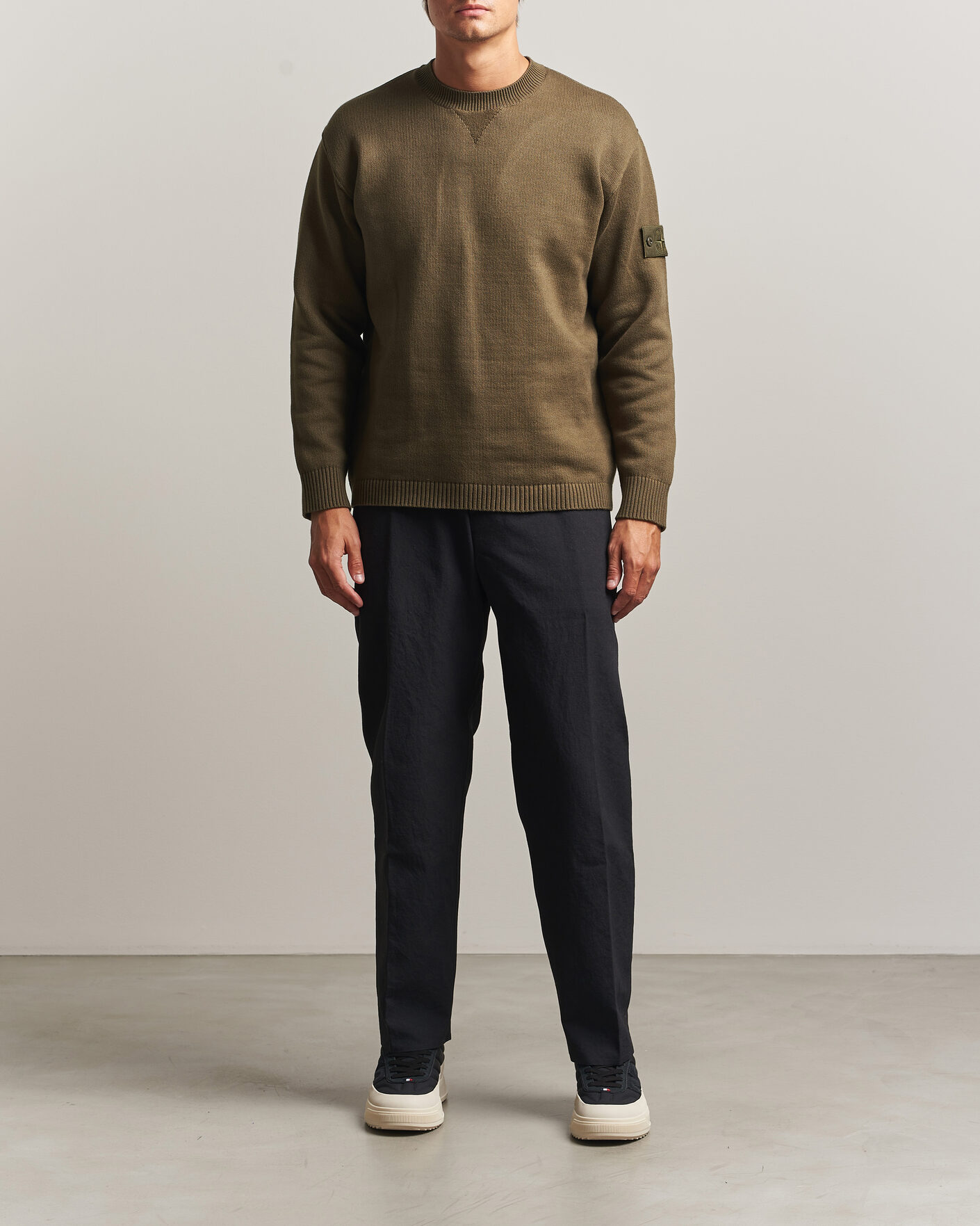 Herre | Gensere | Stone Island | Ghost Plush Stitch Winter Cotton Sweat Miltary Green