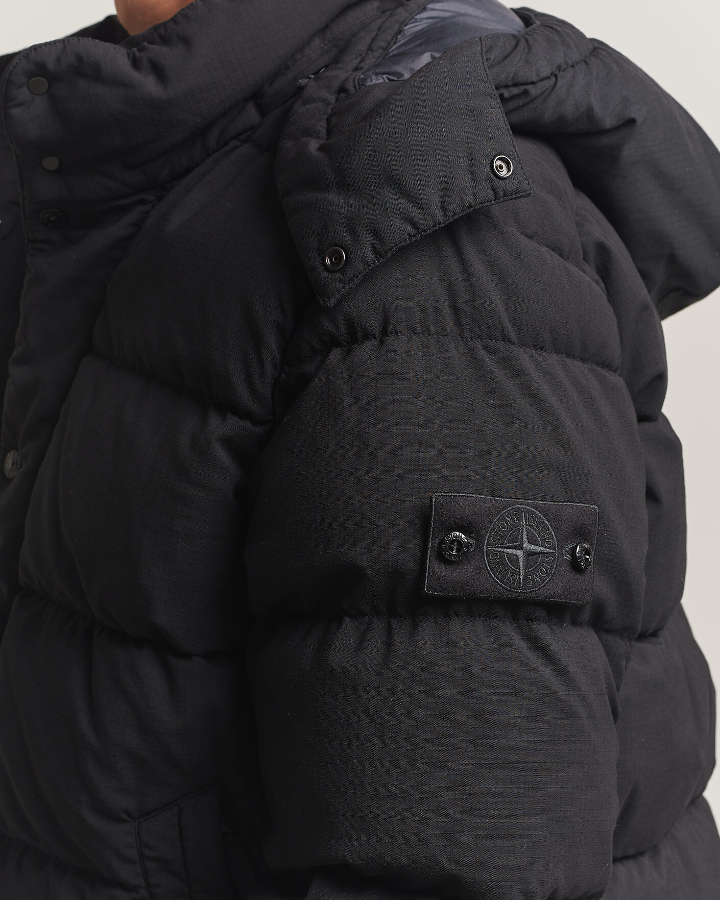 Herre | Jakker | Stone Island | Ghost Wool Ripstop Down Jacket Black