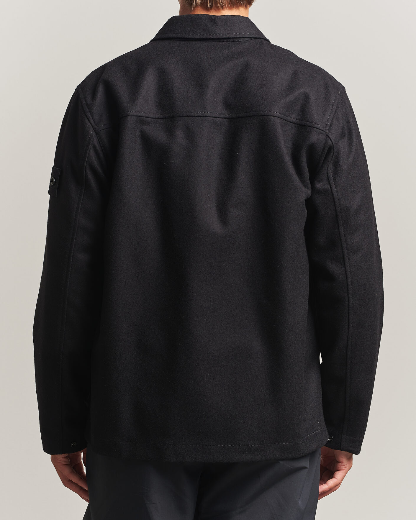 Herre | Skjorter | Stone Island | Ghost Wool/Nylon Flannel Overshirt Black