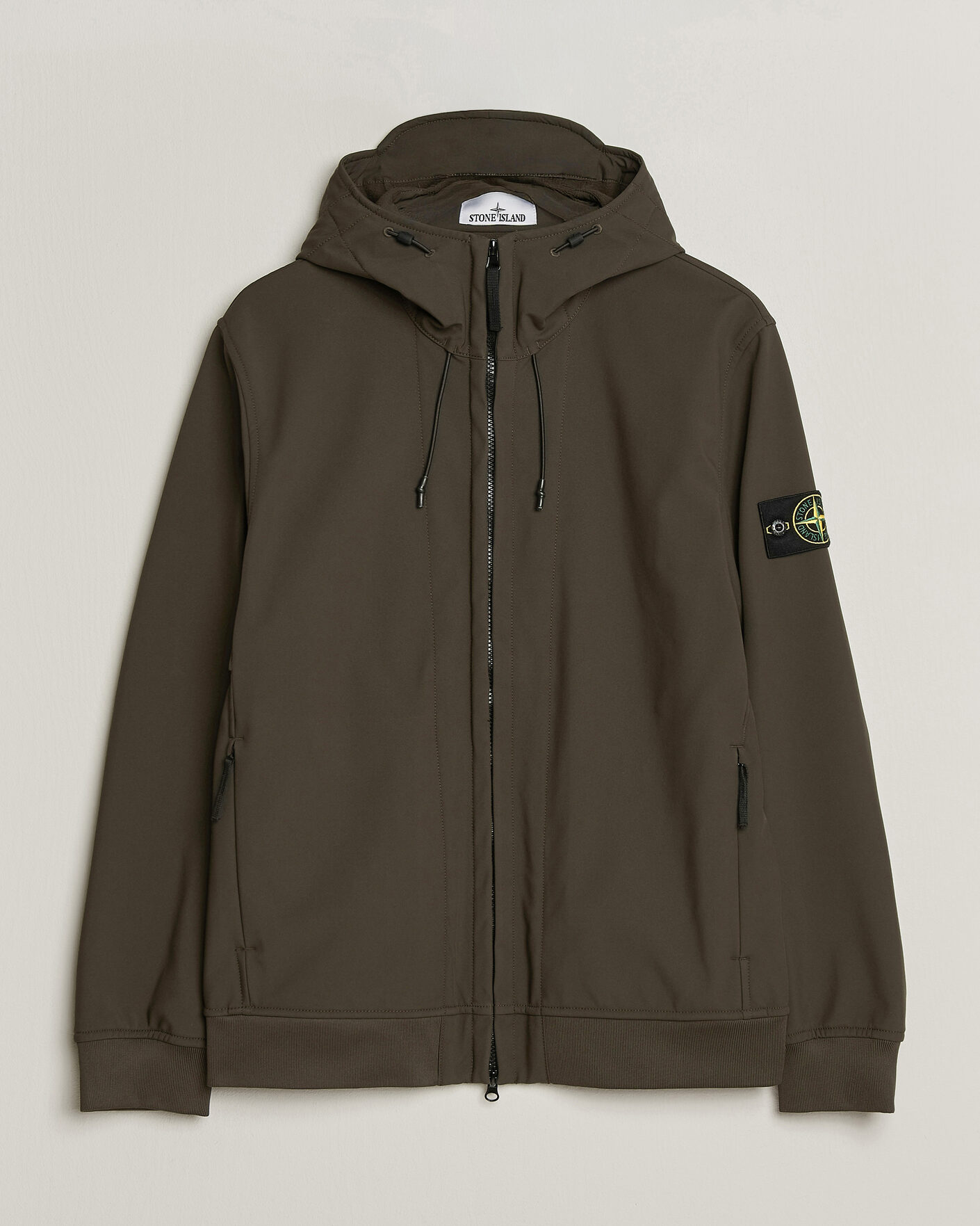 Herre | Jakker | Stone Island | Short Hooded Soft Shell Jacket Coal Grey