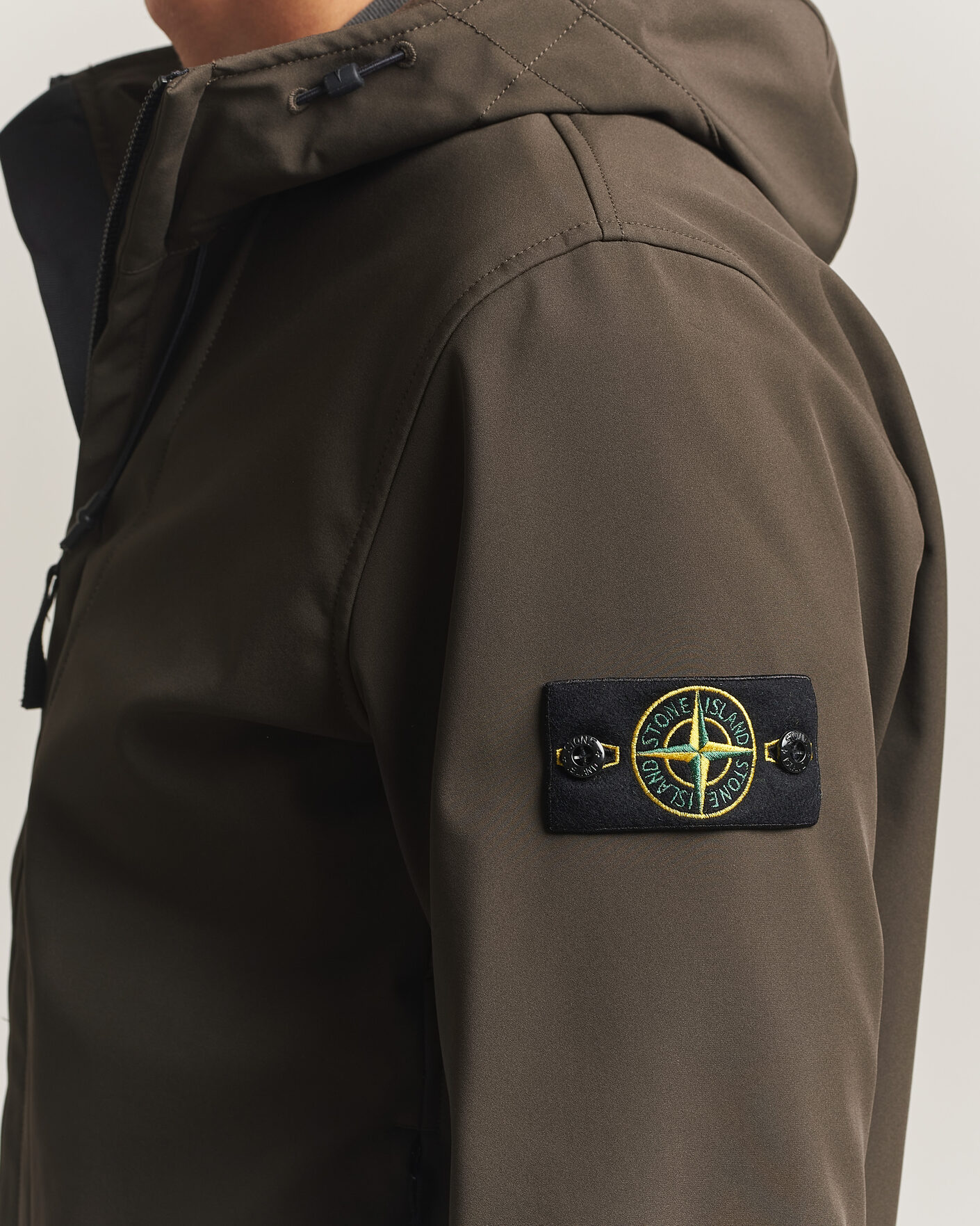 Herre | Jakker | Stone Island | Short Hooded Soft Shell Jacket Coal Grey