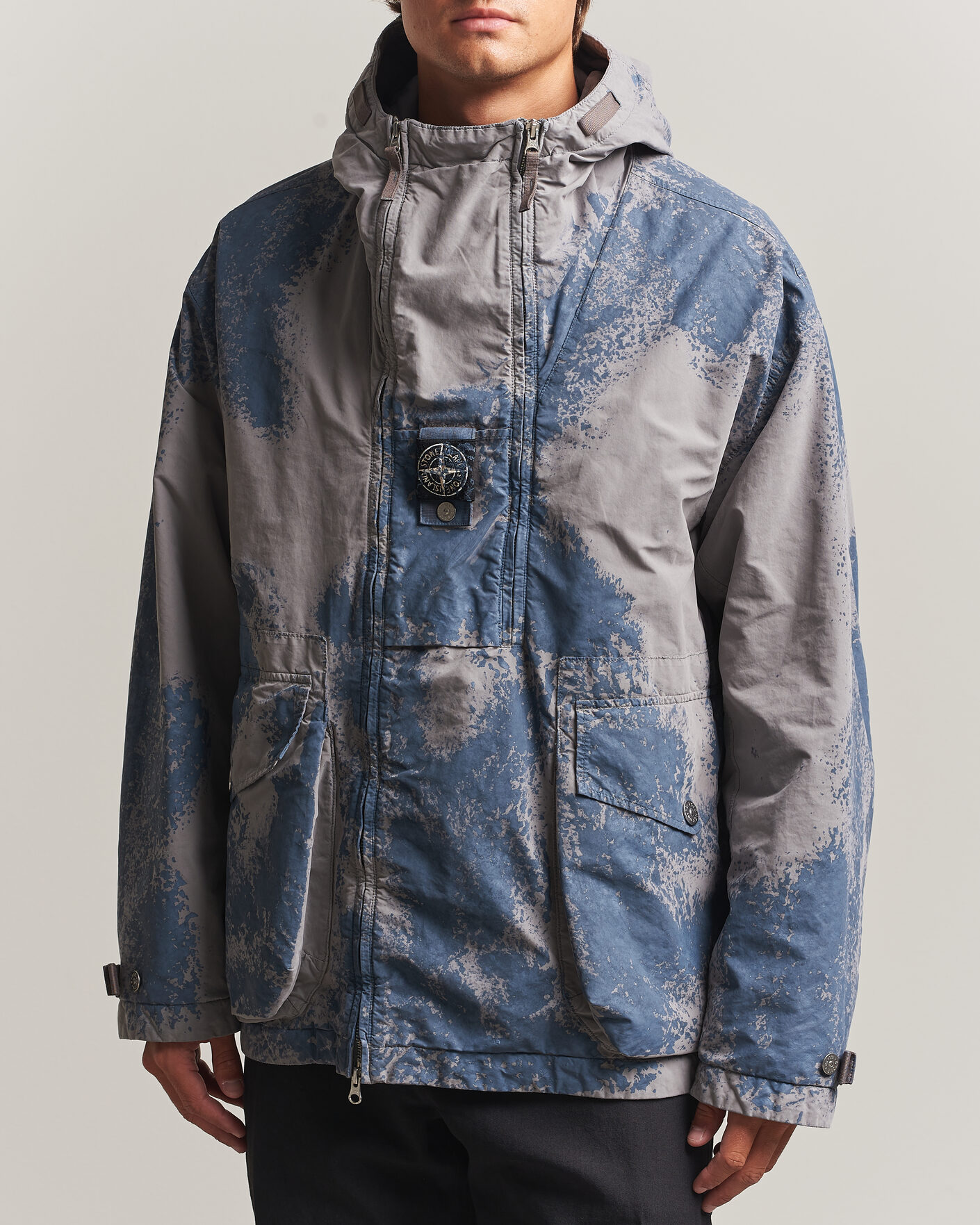 Herre | Jakker | Stone Island | Hand Painted David Light TC Short Parka Grey