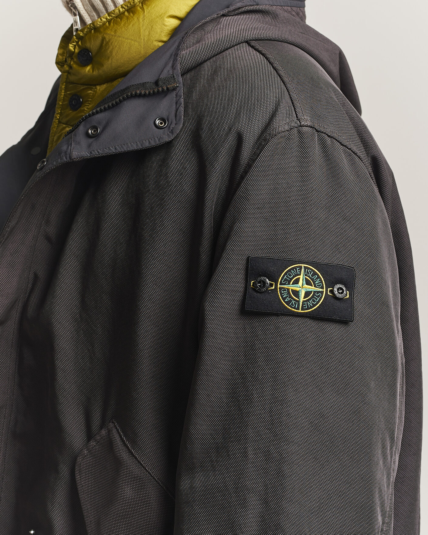 Herre | Jakker | Stone Island | Dense Oxford Nylon TC Fishtail Parka Lead Grey