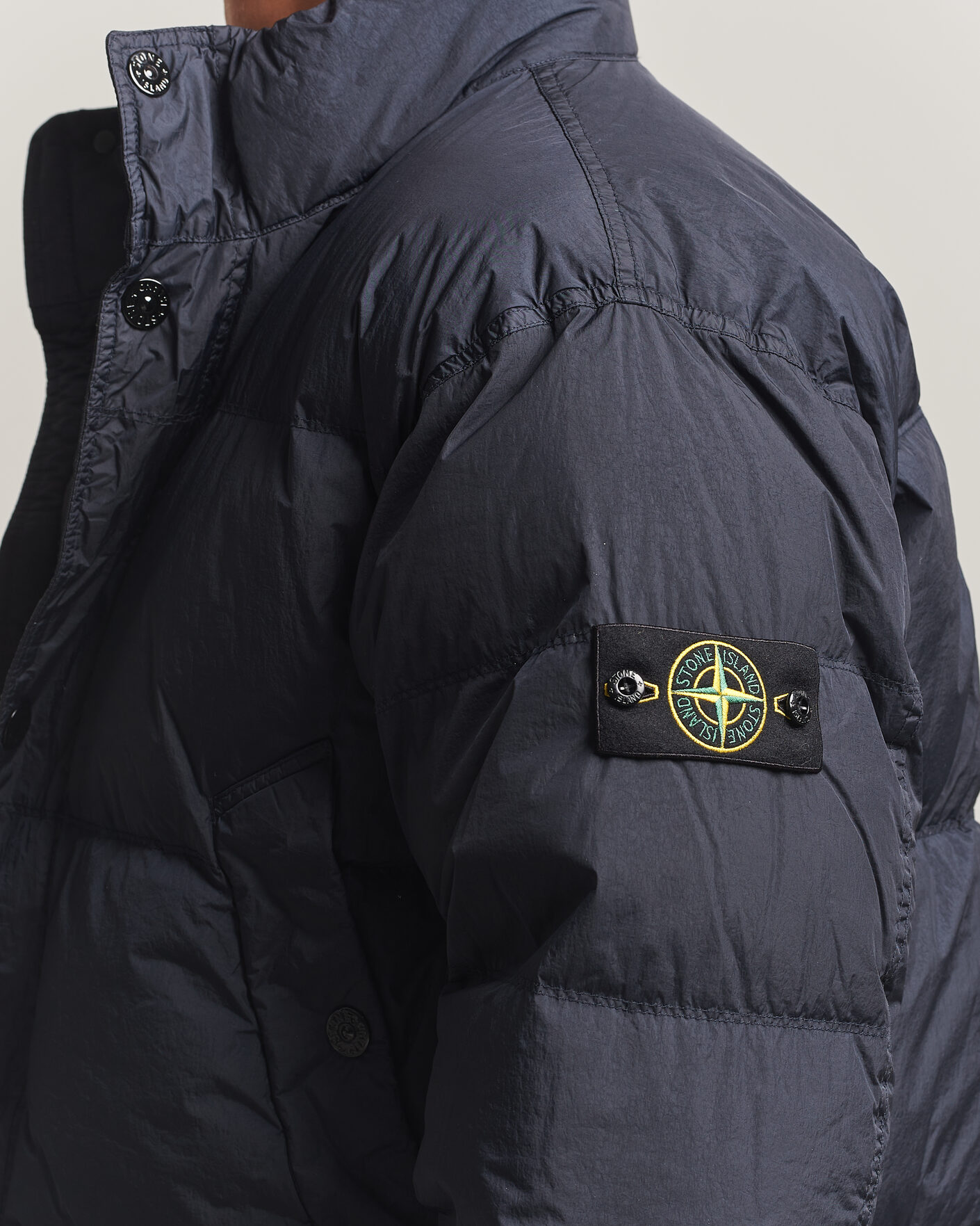 Herre | Jakker | Stone Island | Crinkle Reps Padded Down Jacket Navy Blue