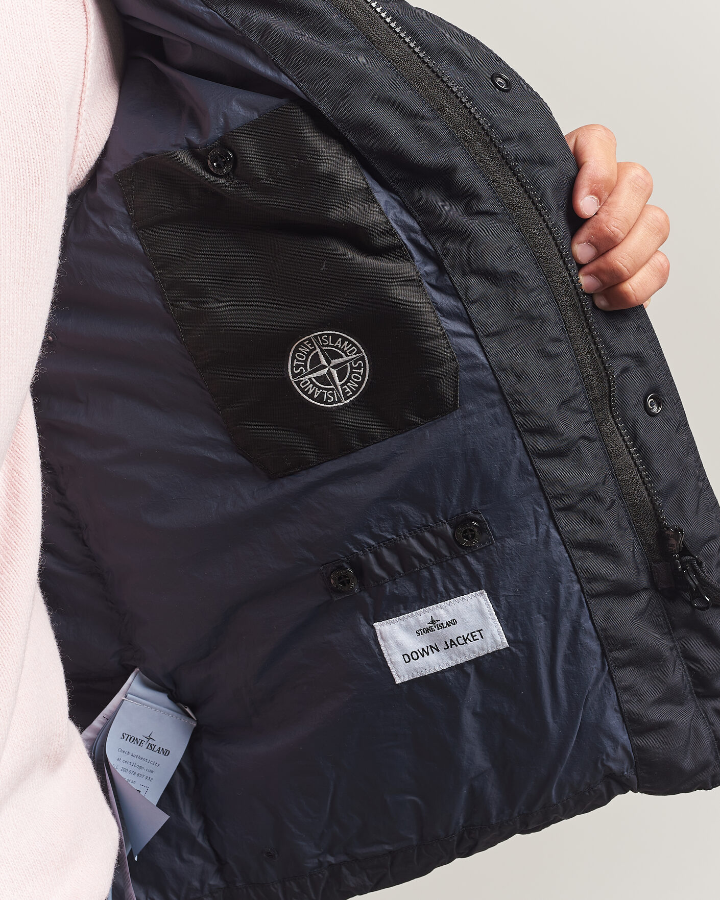 Herre | Jakker | Stone Island | Crinkle Reps Padded Down Jacket Navy Blue
