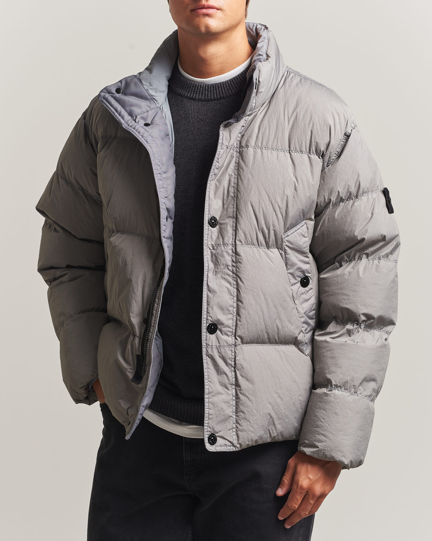 Herre | Jakker | Stone Island | Crinkle Reps Padded Down Jacket Grey