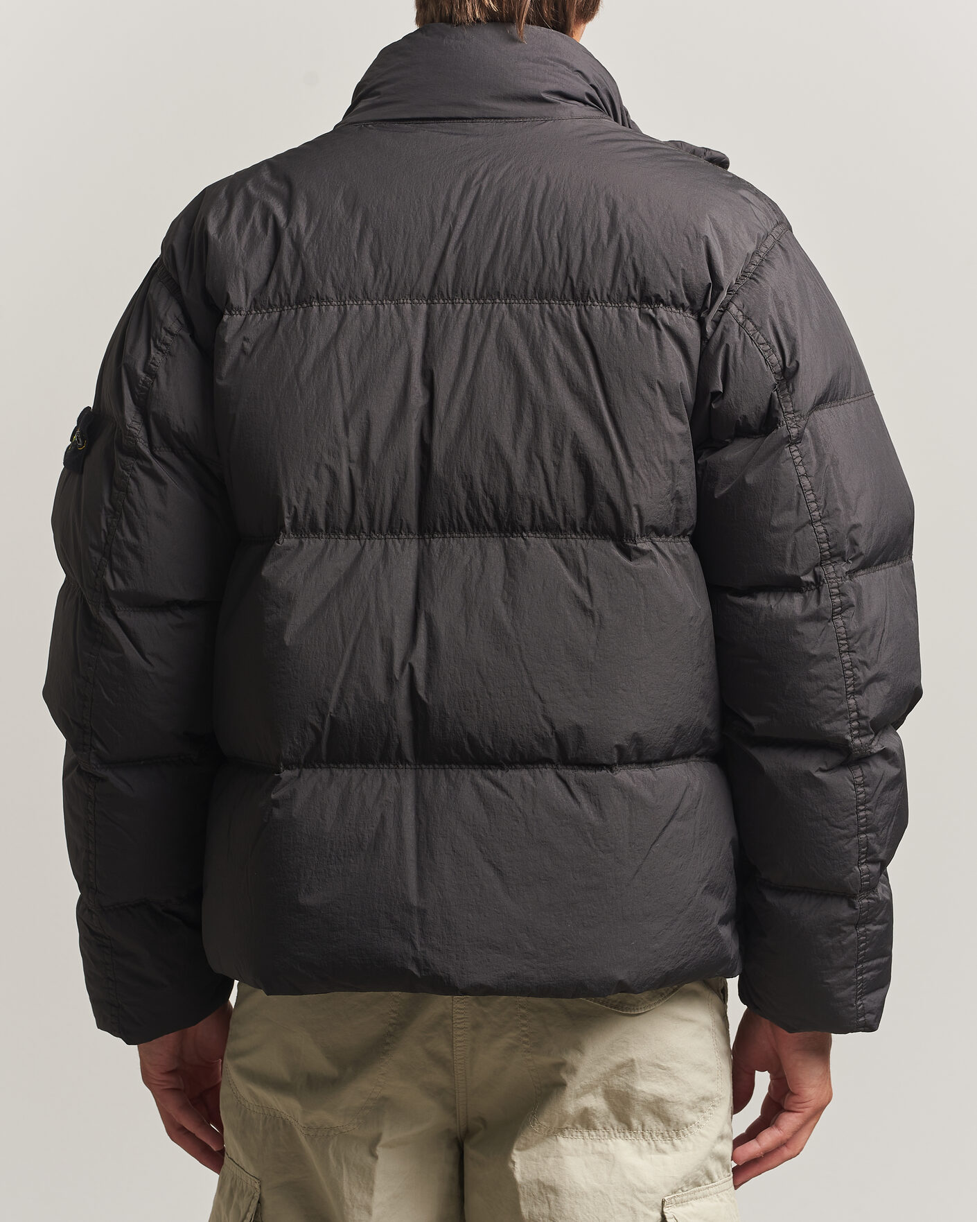 Herre | Jakker | Stone Island | Crinkle Reps Padded Down Jacket Lead Grey