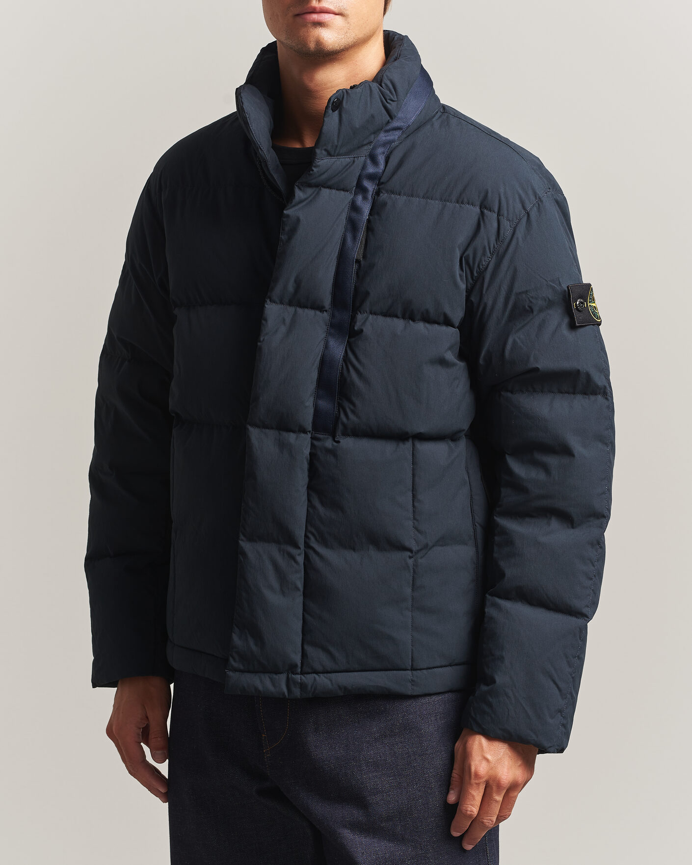 Herre | Jakker | Stone Island | Cotton/Nylon Padded Down Jacket Navy Blue