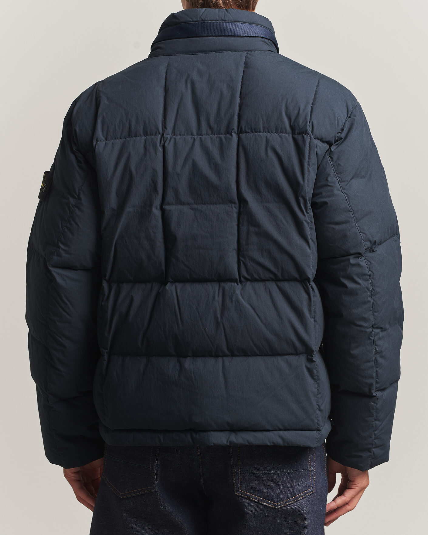 Herre | Jakker | Stone Island | Cotton/Nylon Padded Down Jacket Navy Blue