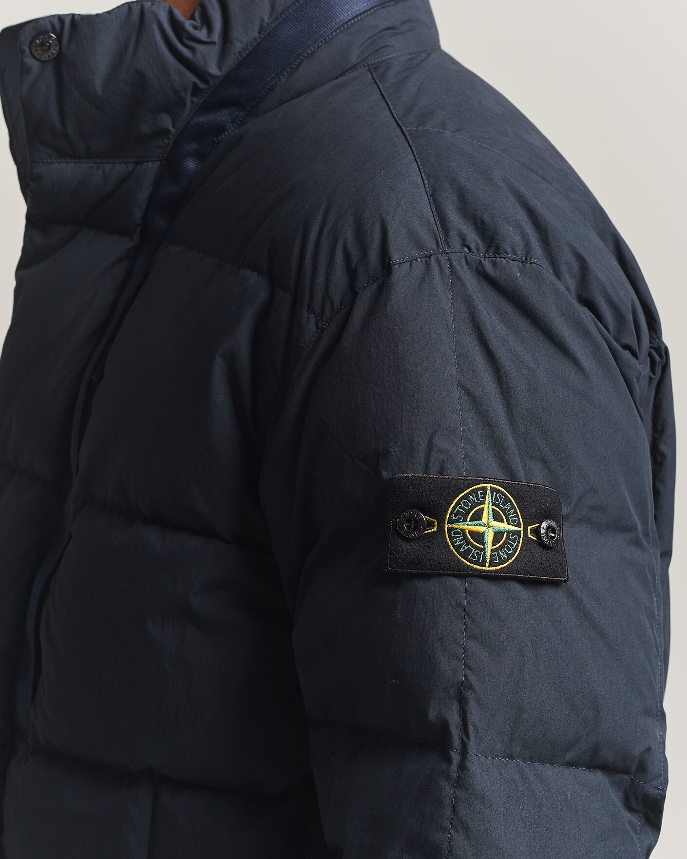 Herre | Jakker | Stone Island | Cotton/Nylon Padded Down Jacket Navy Blue