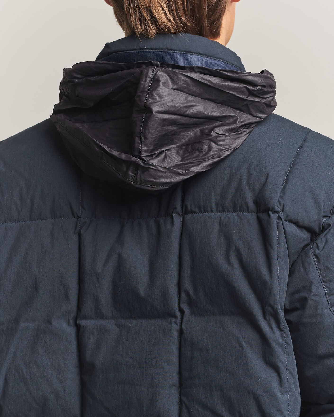 Herre | Jakker | Stone Island | Cotton/Nylon Padded Down Jacket Navy Blue