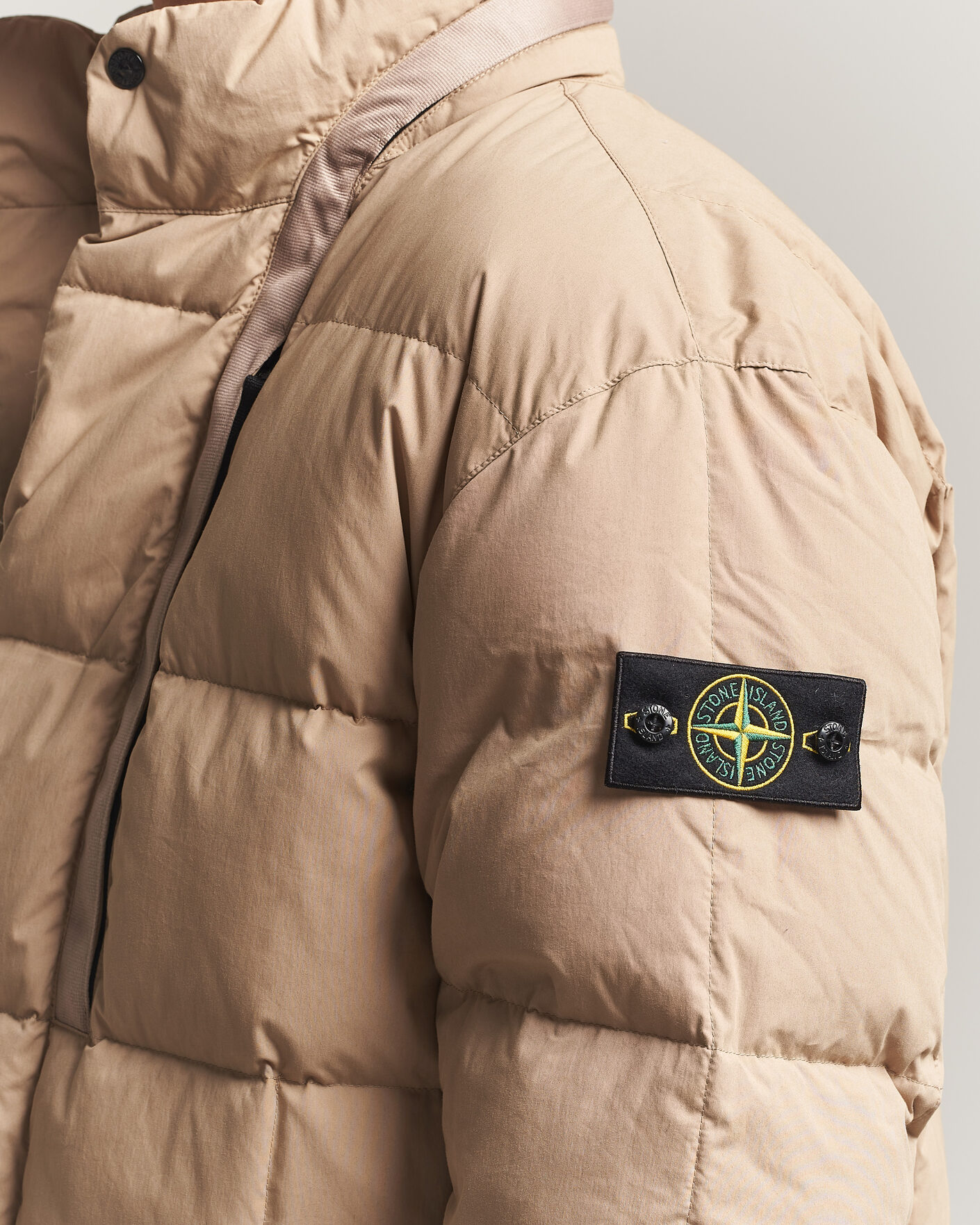 Herre | Jakker | Stone Island | Cotton/Nylon Padded Down Jacket Biscuit