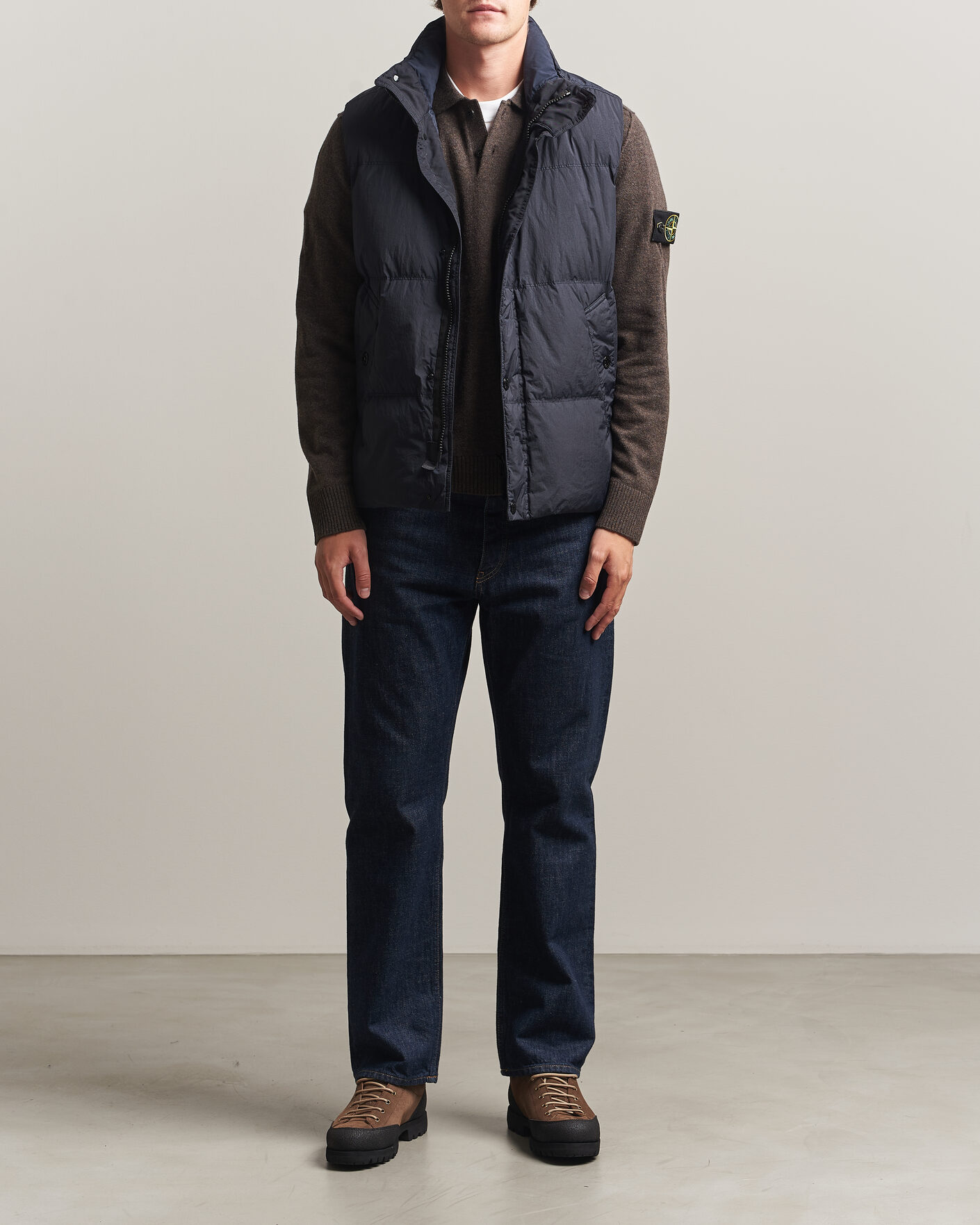 Herre | Vester | Stone Island | Crinkle Reps Down Vest Navy Blue