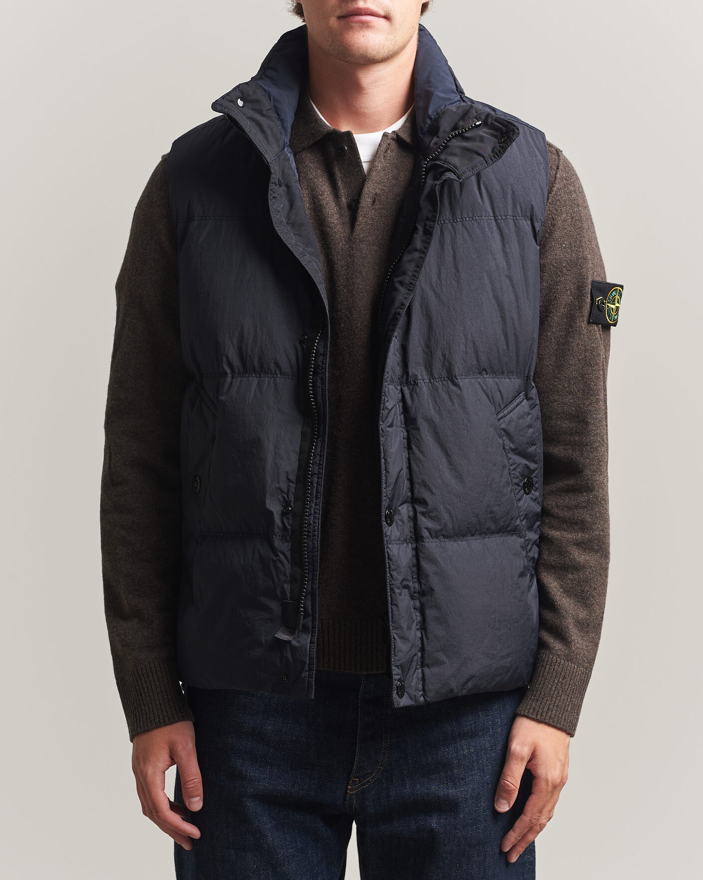 Herre | Vester | Stone Island | Crinkle Reps Down Vest Navy Blue