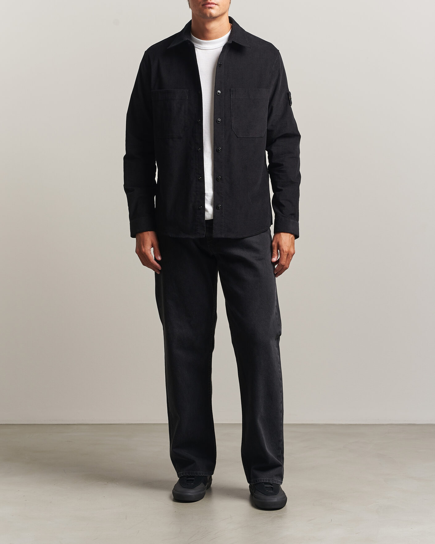 Herre | Skjorter | Stone Island | Micro Cord Overshirt Black
