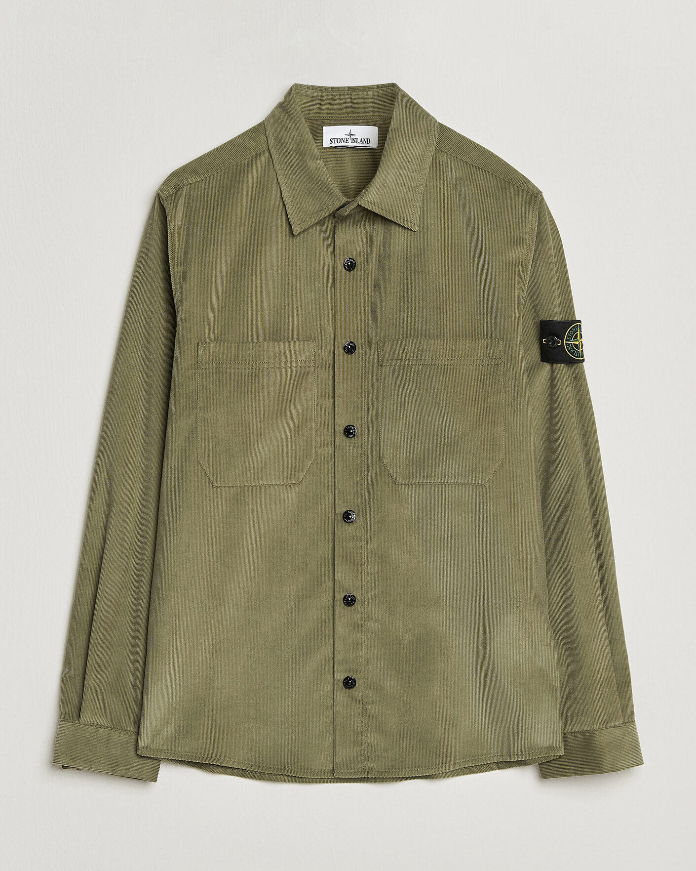 Herre | Skjorter | Stone Island | Micro Cord Overshirt Miltary Green