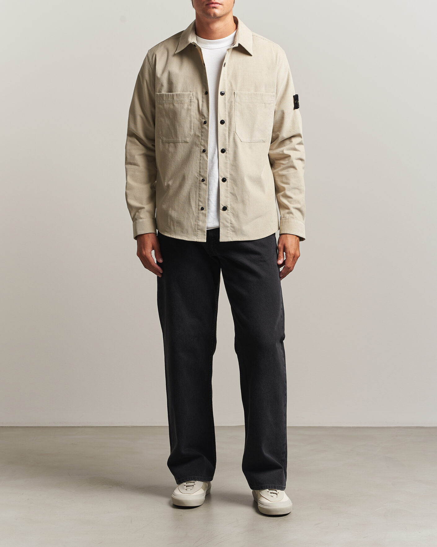 Herre | Skjorter | Stone Island | Micro Cord Overshirt Sand