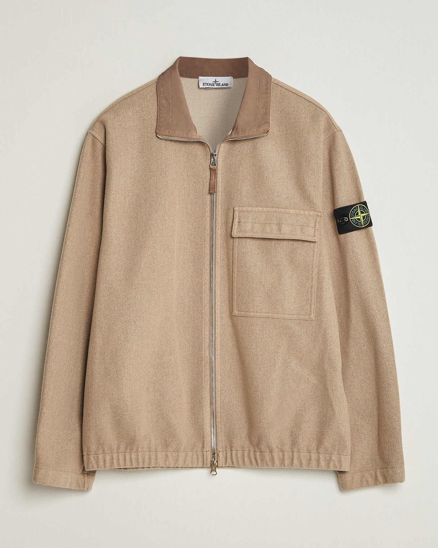 Herre | Jakker | Stone Island | Wool/Nylon Flannel Jacket Biscuit