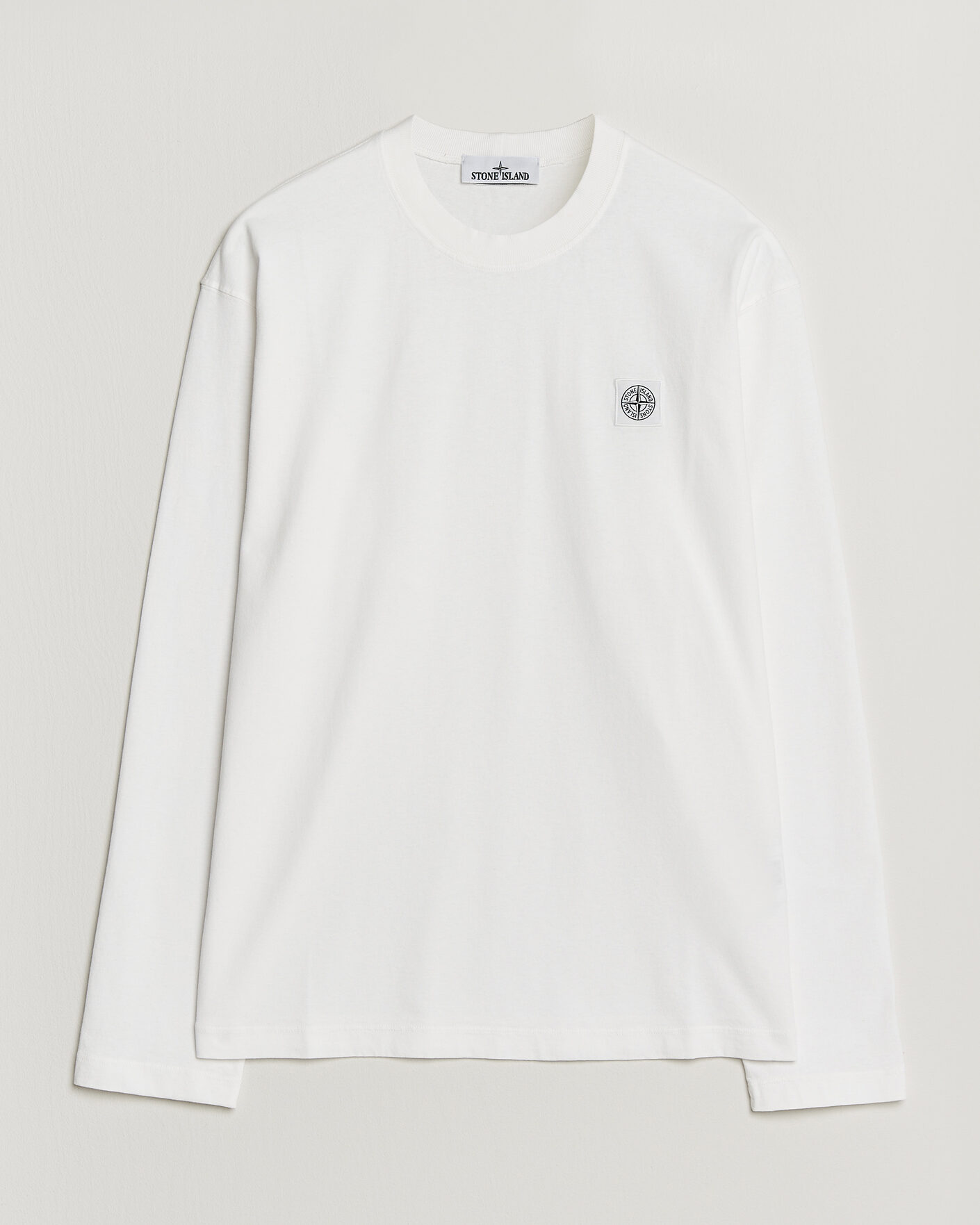 Herre | T-Shirts | Stone Island | Organic Cotton Jersey Long Sleeve T-Shirt White