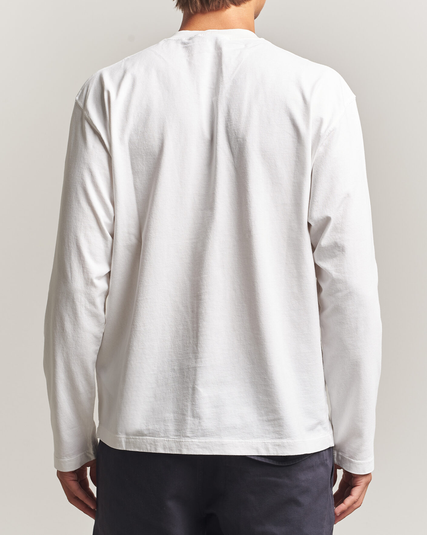 Herre | T-Shirts | Stone Island | Organic Cotton Jersey Long Sleeve T-Shirt White